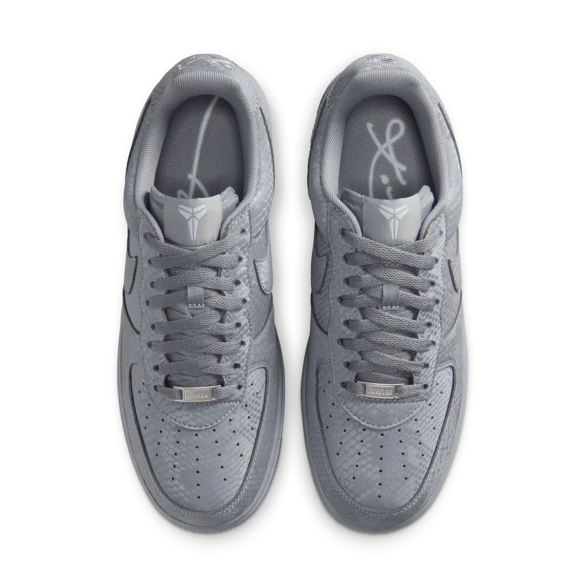 Nike Kobe Air Force 1 Low "Cool Grey/Wolf Grey" Men's Shoe - GREY Thumbnail View 6