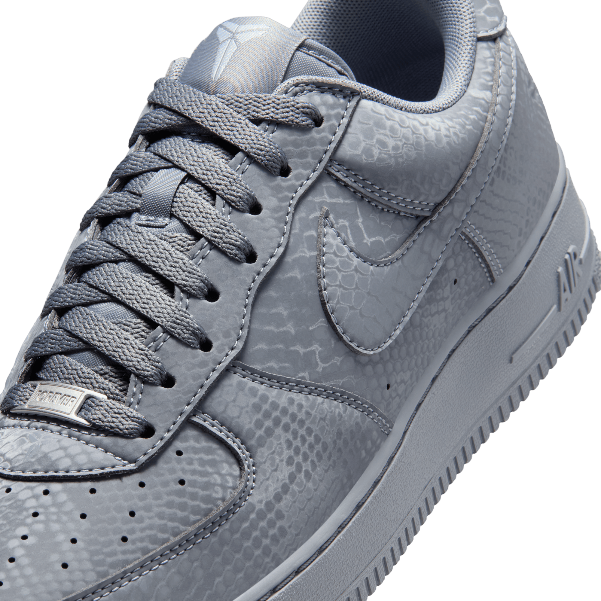 Nike Kobe Air Force 1 Low "Cool Grey/Wolf Grey" Men's Shoe - GREY Thumbnail View 10