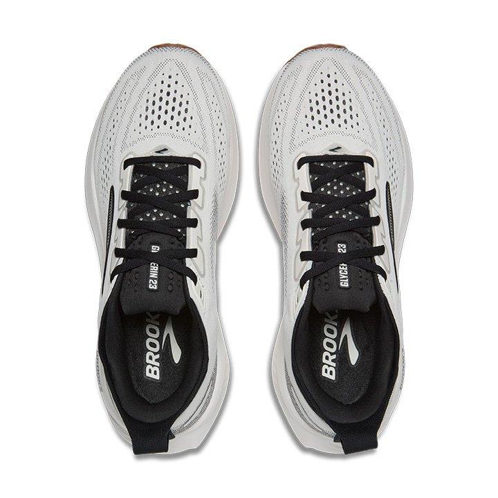 Brooks Glycerin 23 "White/Black/Gum" Men's Running Shoe - WHITE/BLACK Thumbnail View 7