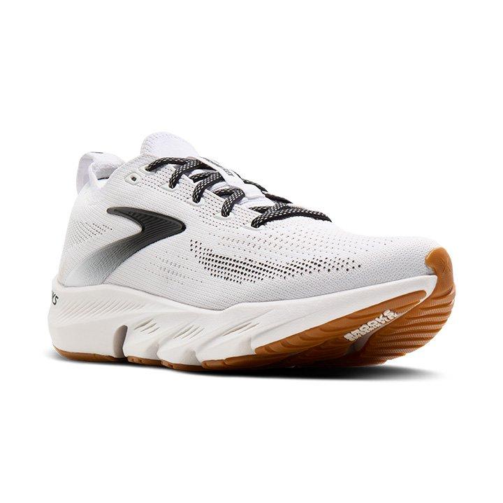 Brooks Glycerin Flex "White/Black/Gum" Men's Running Shoe - WHITE/BLACK Thumbnail View 6