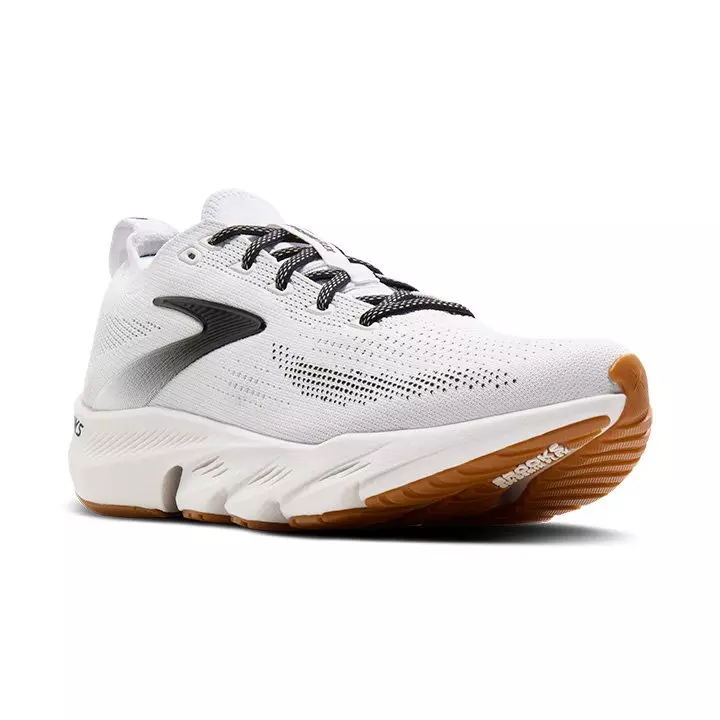 Brooks Glycerin Flex "White/Black/Gum" Men's Running Shoe - WHITE/BLACK