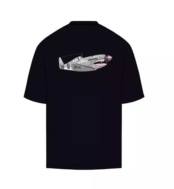 Jordan Men's AJ5 Fighter Plane Tee - Black - BLACK