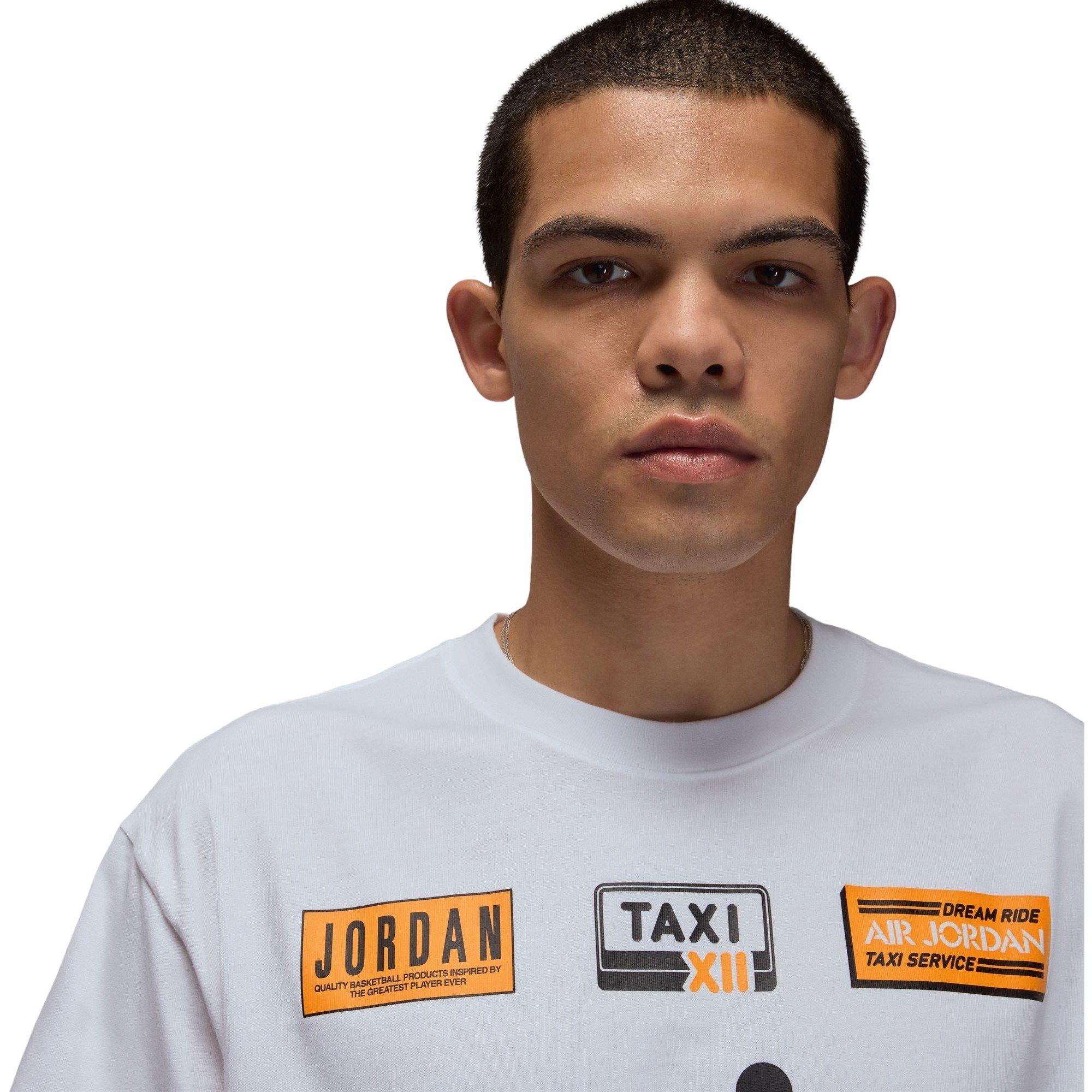 Jordan Men's AJ12 Taxi Tee - WHITE Thumbnail View 3