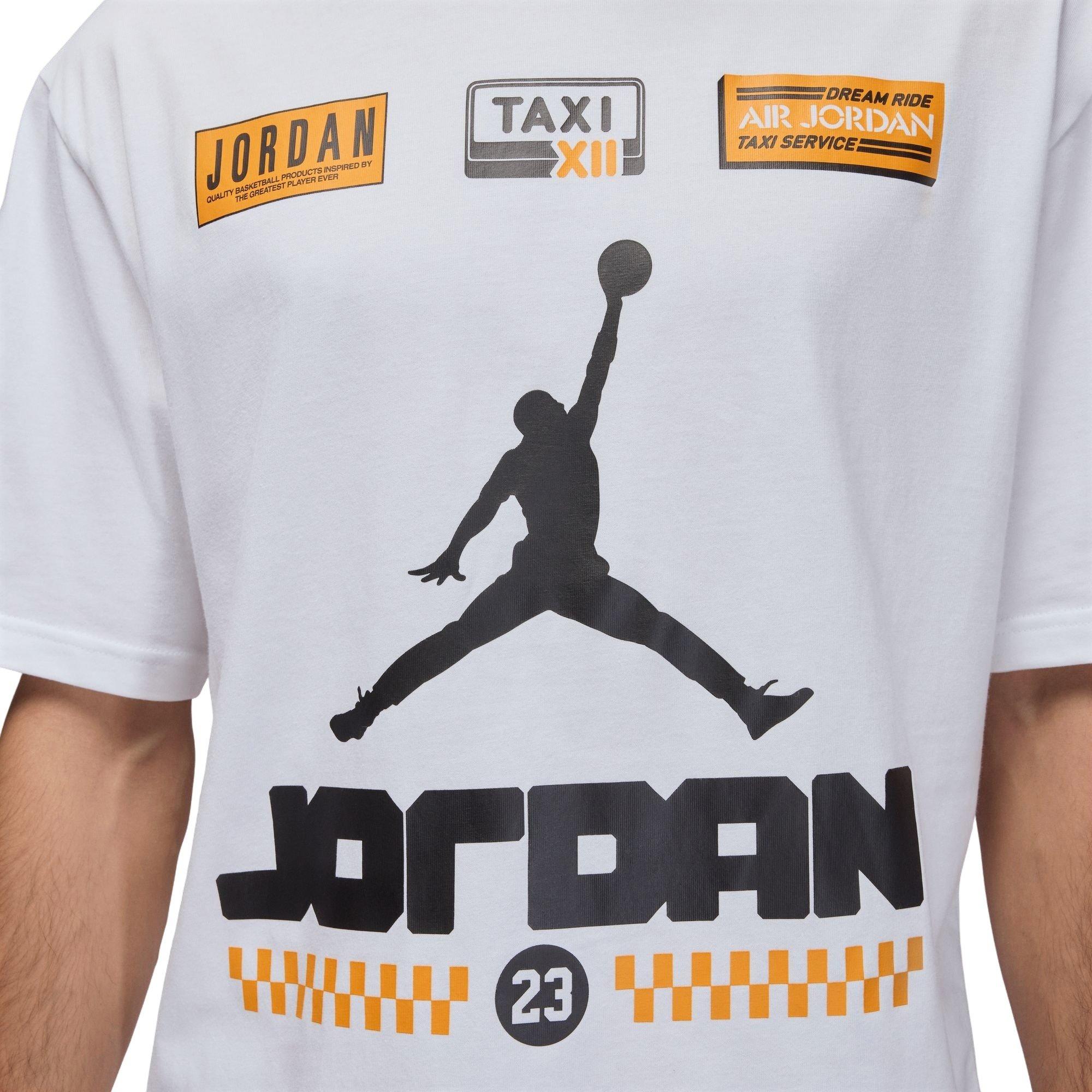 Jordan Men's AJ12 Taxi Tee - WHITE Thumbnail View 4