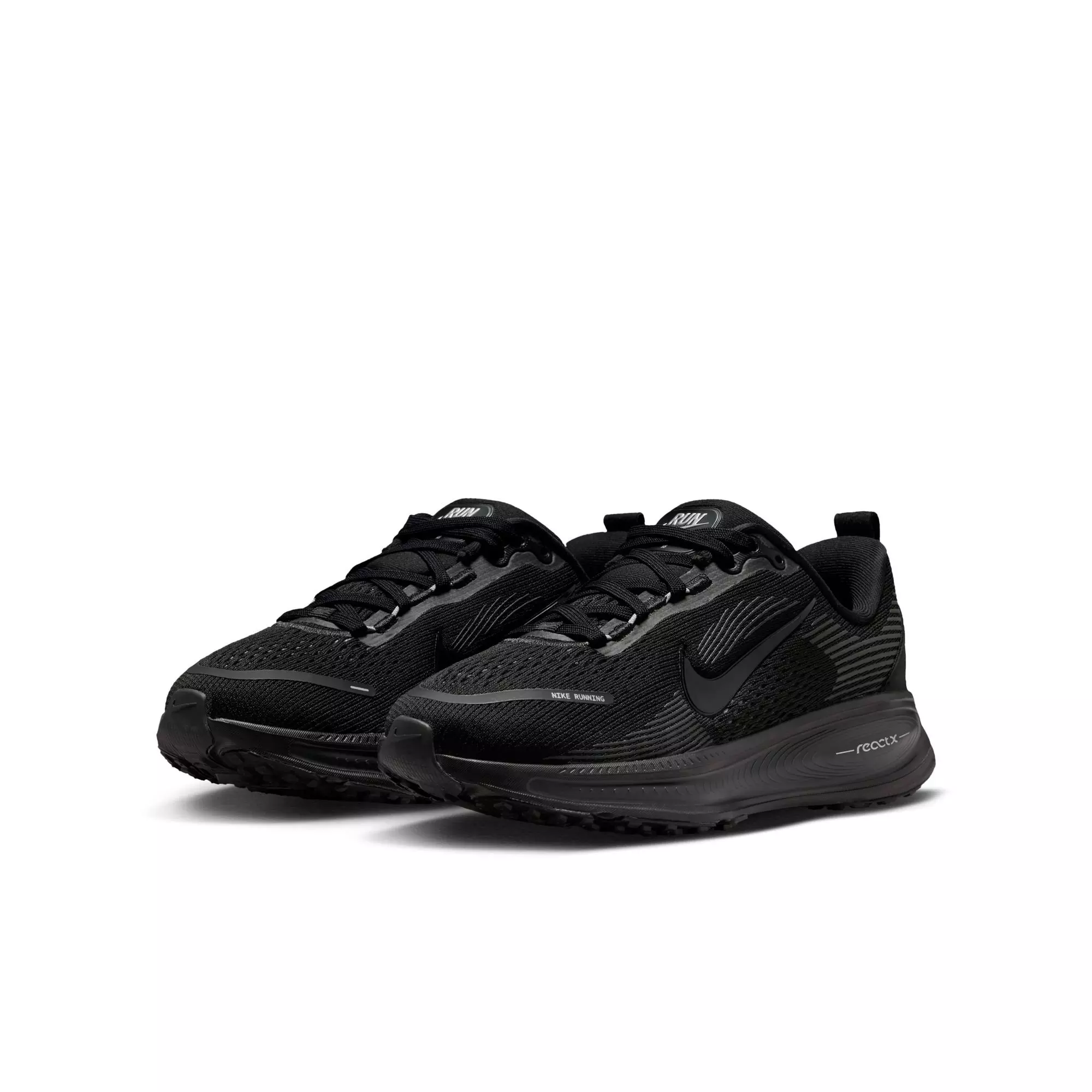 Nike Vomero 18 "Black/Dk Smoke Grey/Lt Smoke Grey" Grade School Boys' Road Running Shoe - BLACK