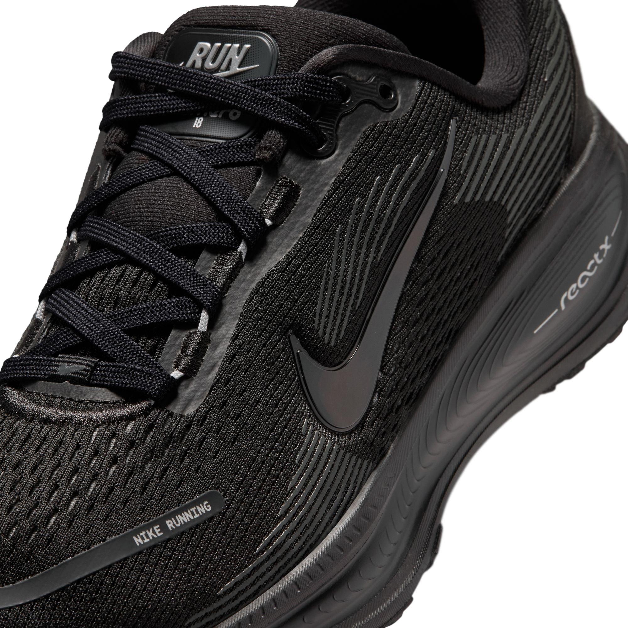 Nike Vomero 18 "Black/Dk Smoke Grey/Lt Smoke Grey" Grade School Boys' Road Running Shoe - BLACK Thumbnail View 11