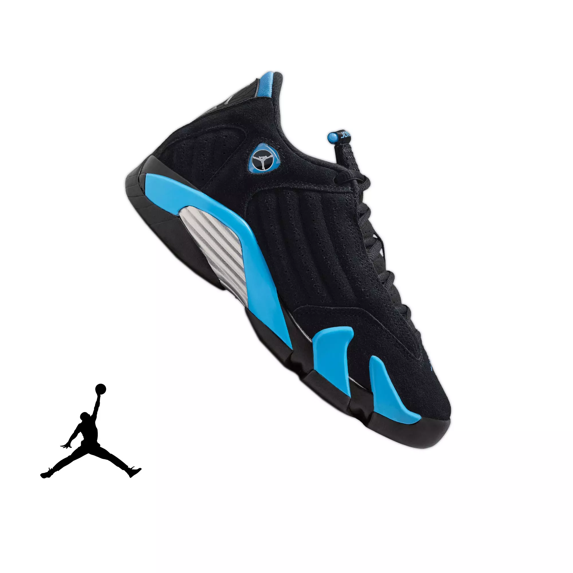 Jordan 14 Retro "University Blue" Grade School Kids' Shoe - BLACK/WHITE/UNIVERSITY BLUE