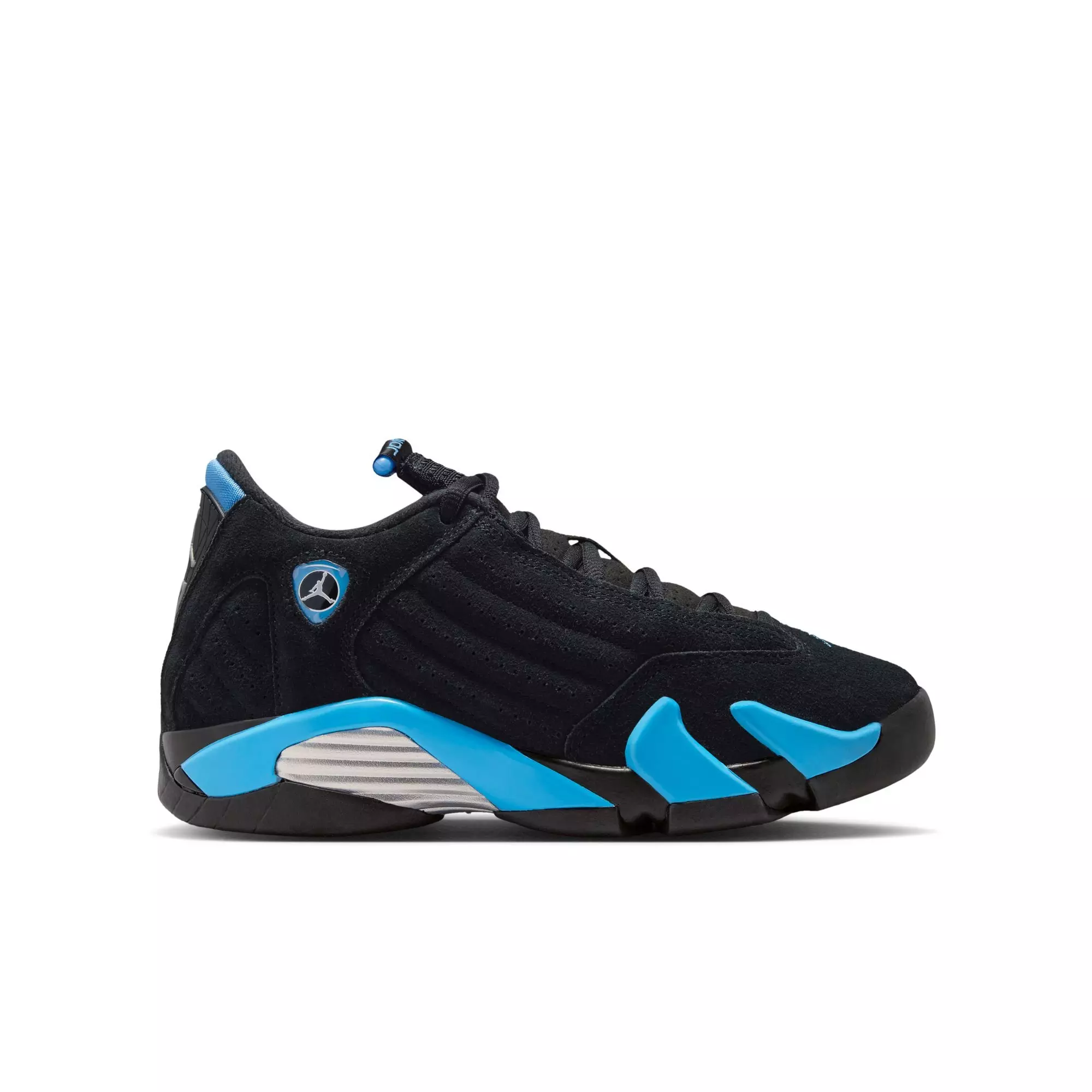 Jordan 14 Retro "University Blue" Grade School Kids' Shoe - BLACK/WHITE/UNIVERSITY BLUE