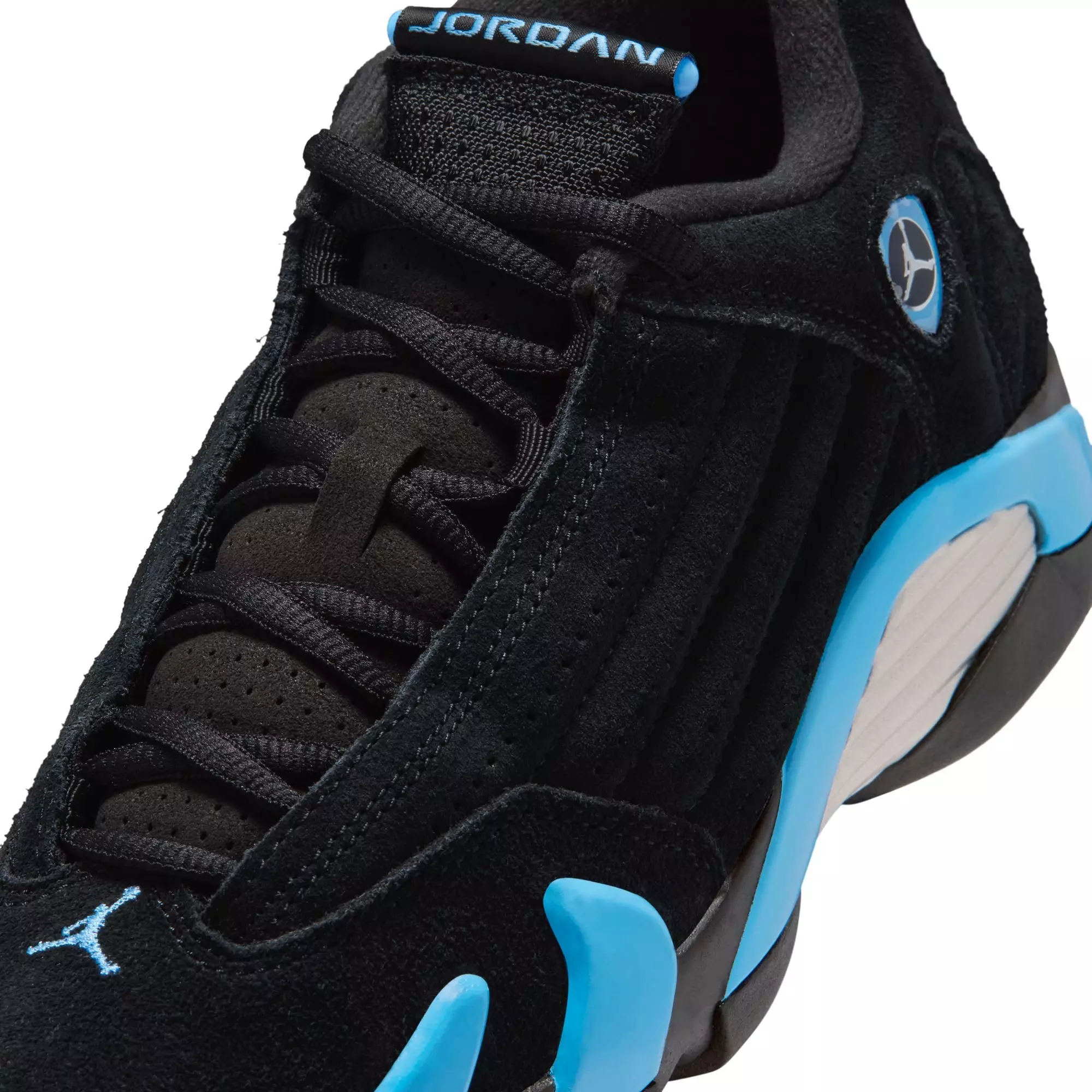 Jordan 14 Retro "University Blue" Grade School Kids' Shoe - BLACK/WHITE/UNIVERSITY BLUE