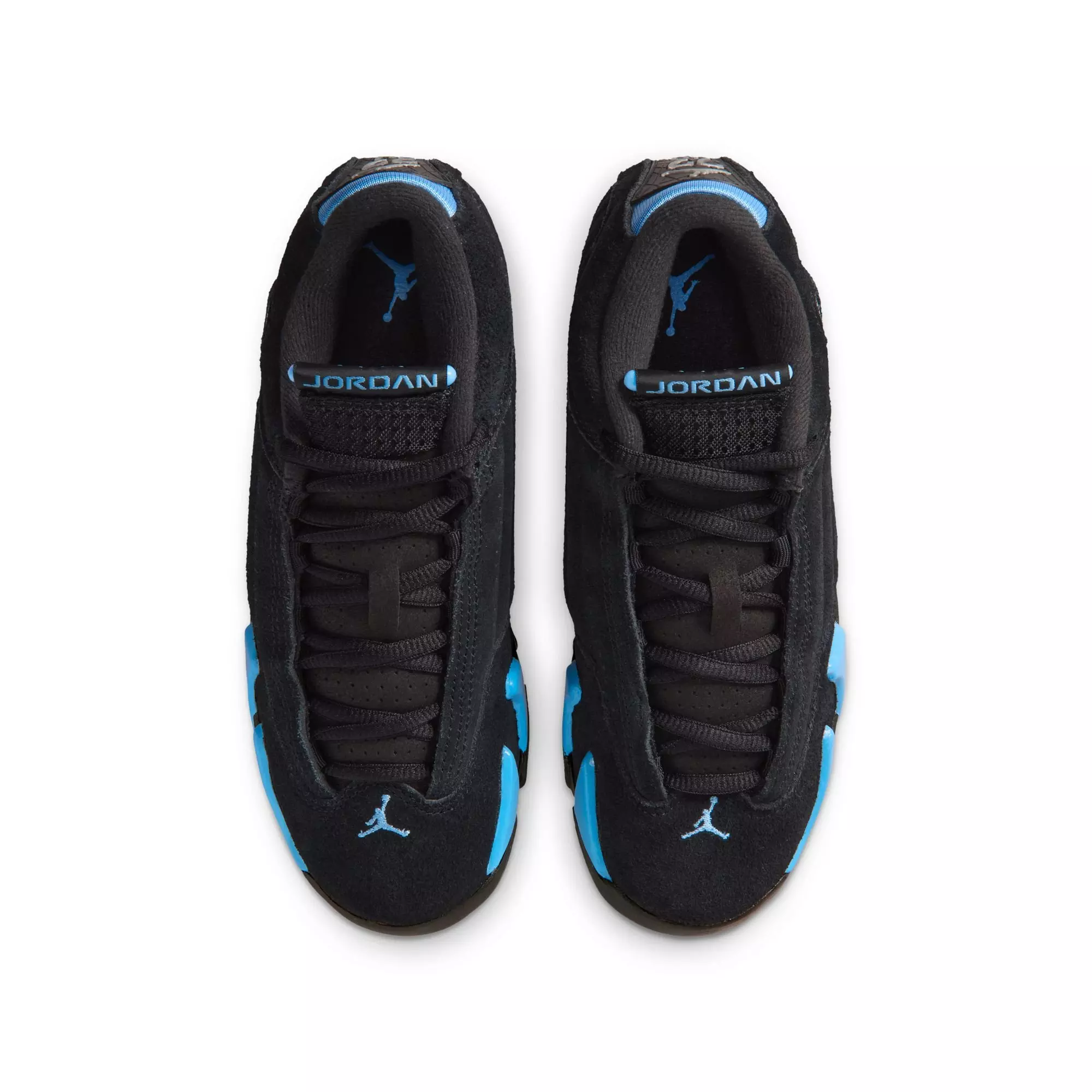 Jordan 14 Retro "University Blue" Grade School Kids' Shoe - BLACK/WHITE/UNIVERSITY BLUE