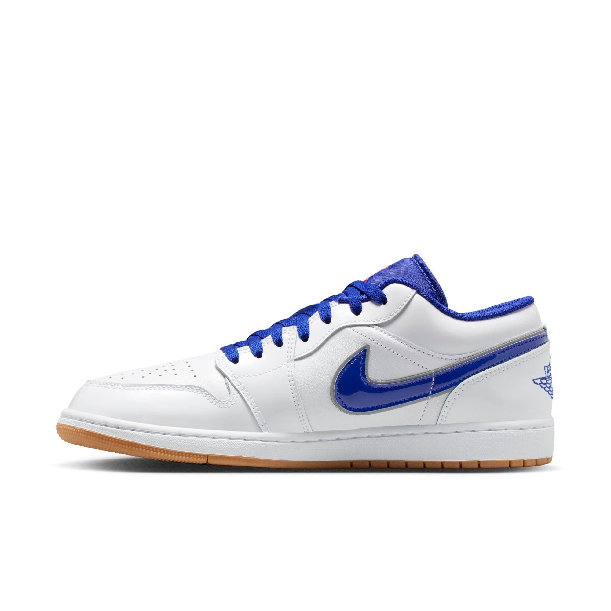 Jordan 1 Low SE "White/University Red/Old Royal" Men's Shoe - ROYAL/WHITE Thumbnail View 4