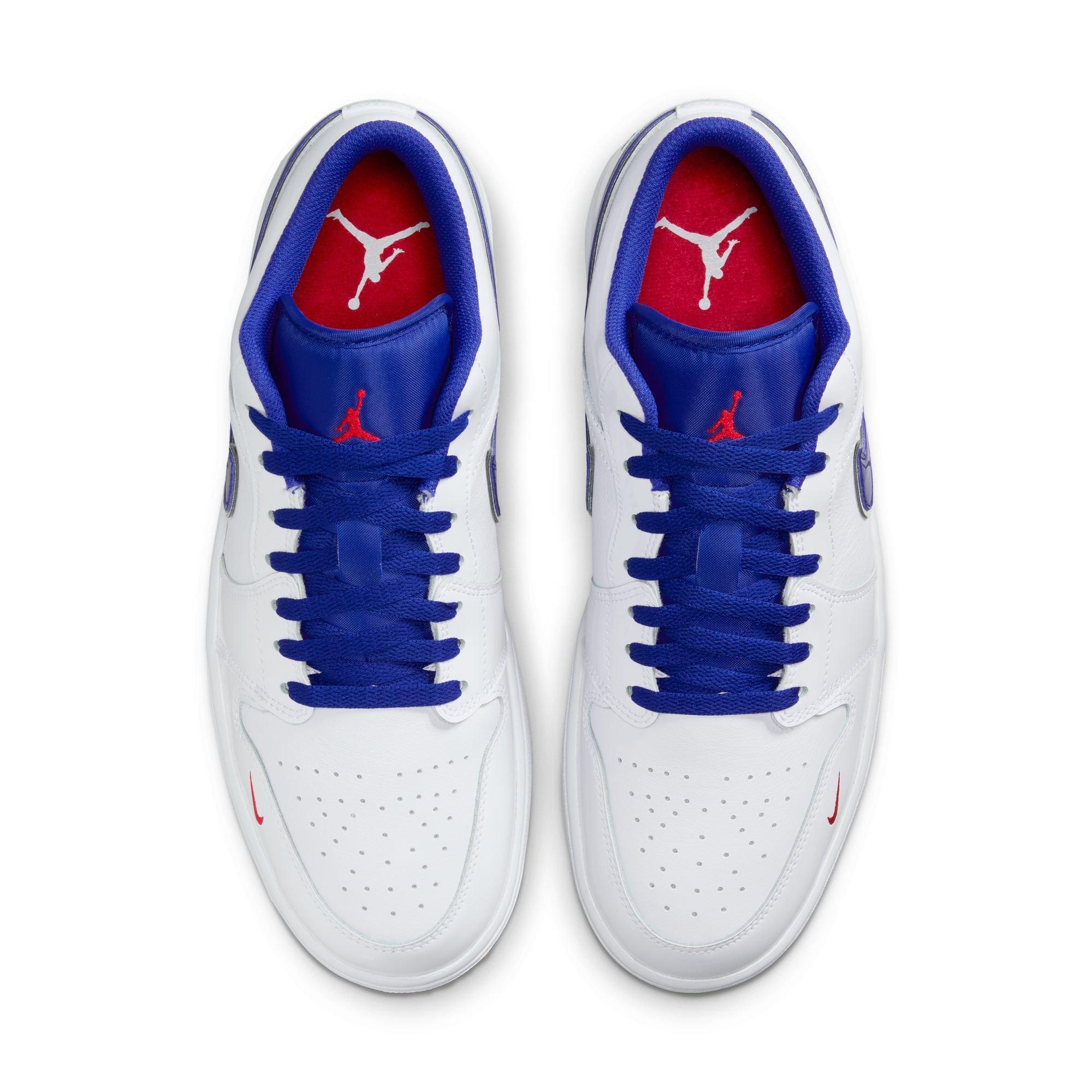 Jordan 1 Low SE "White/University Red/Old Royal" Men's Shoe - ROYAL/WHITE Thumbnail View 6