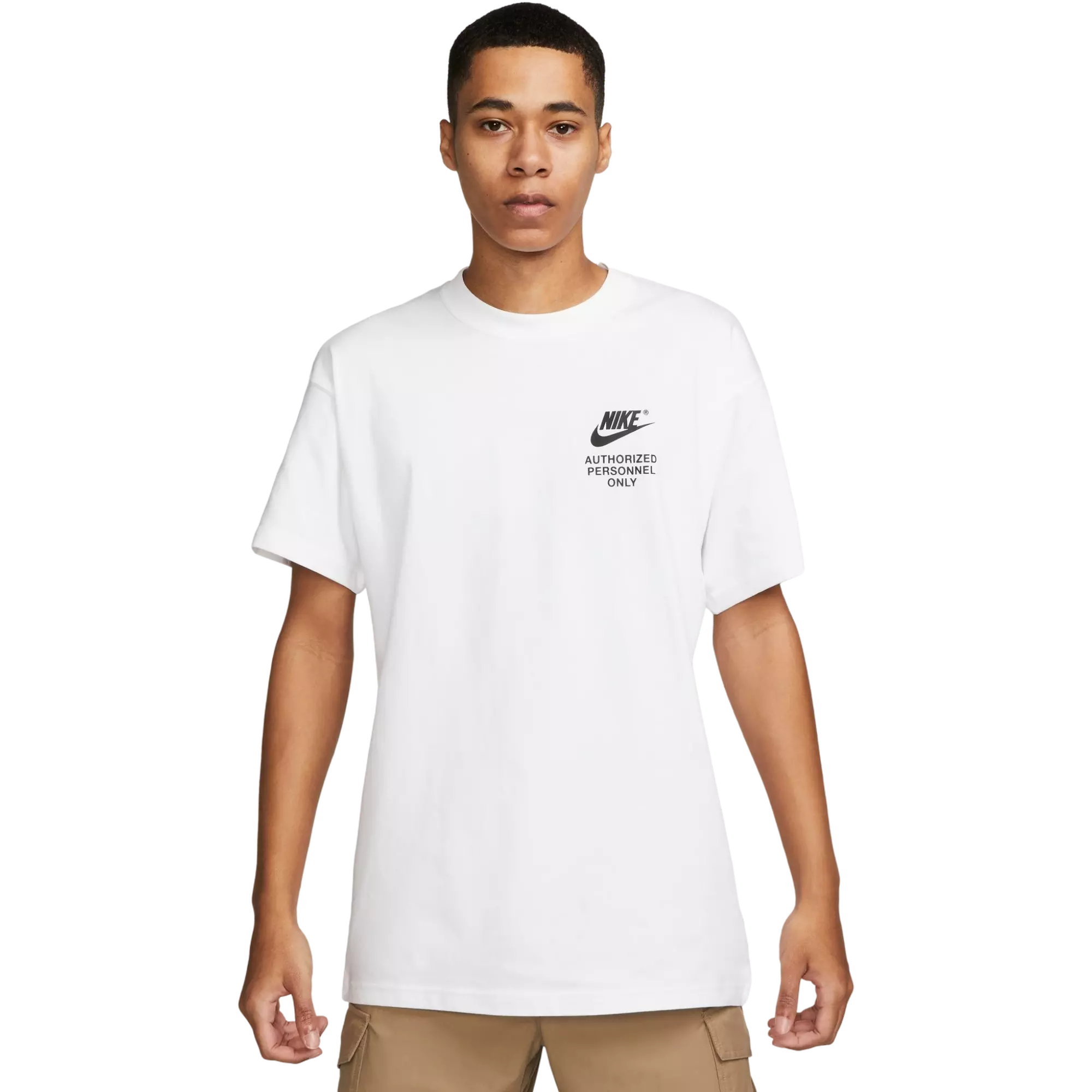 Nike Men's Sportswear Authorized Personnel Tee - White/Black - WHITE/BLACK
