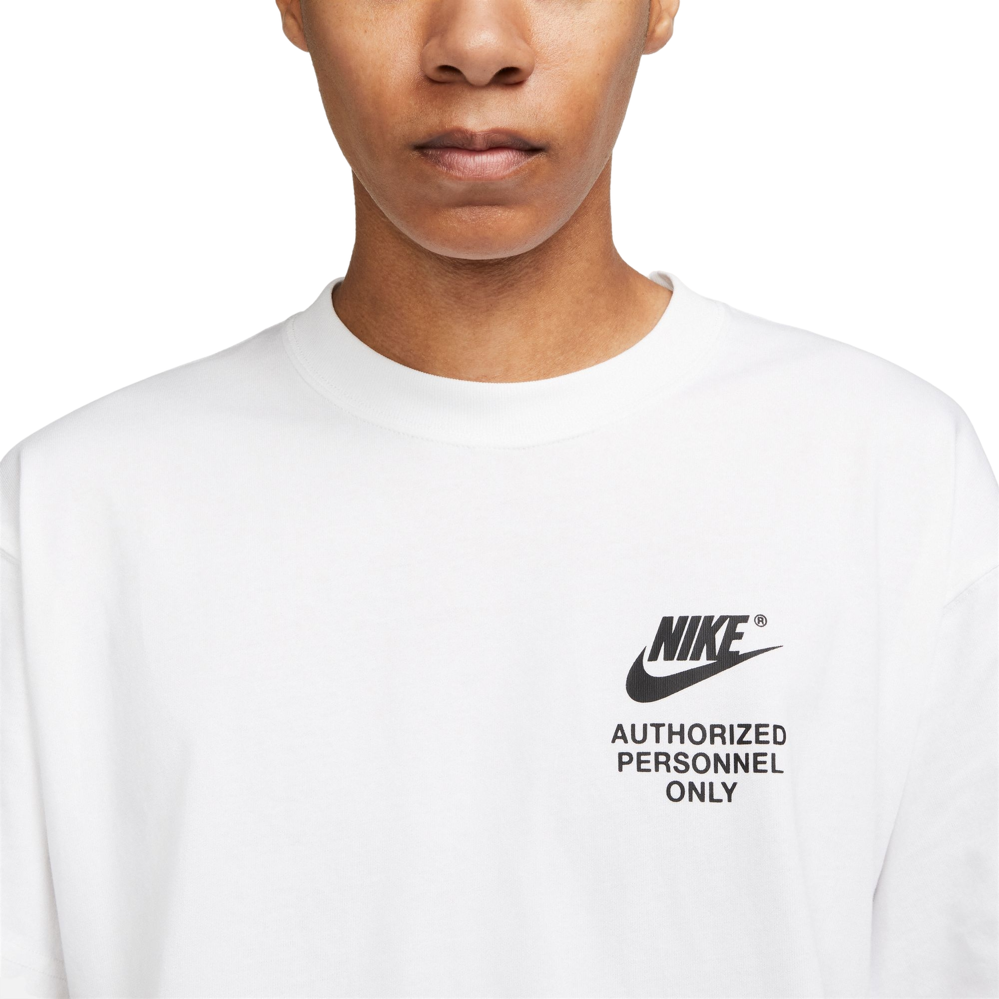 Nike Men's Sportswear Authorized Personnel Tee - White/Black - WHITE/BLACK Thumbnail View 3