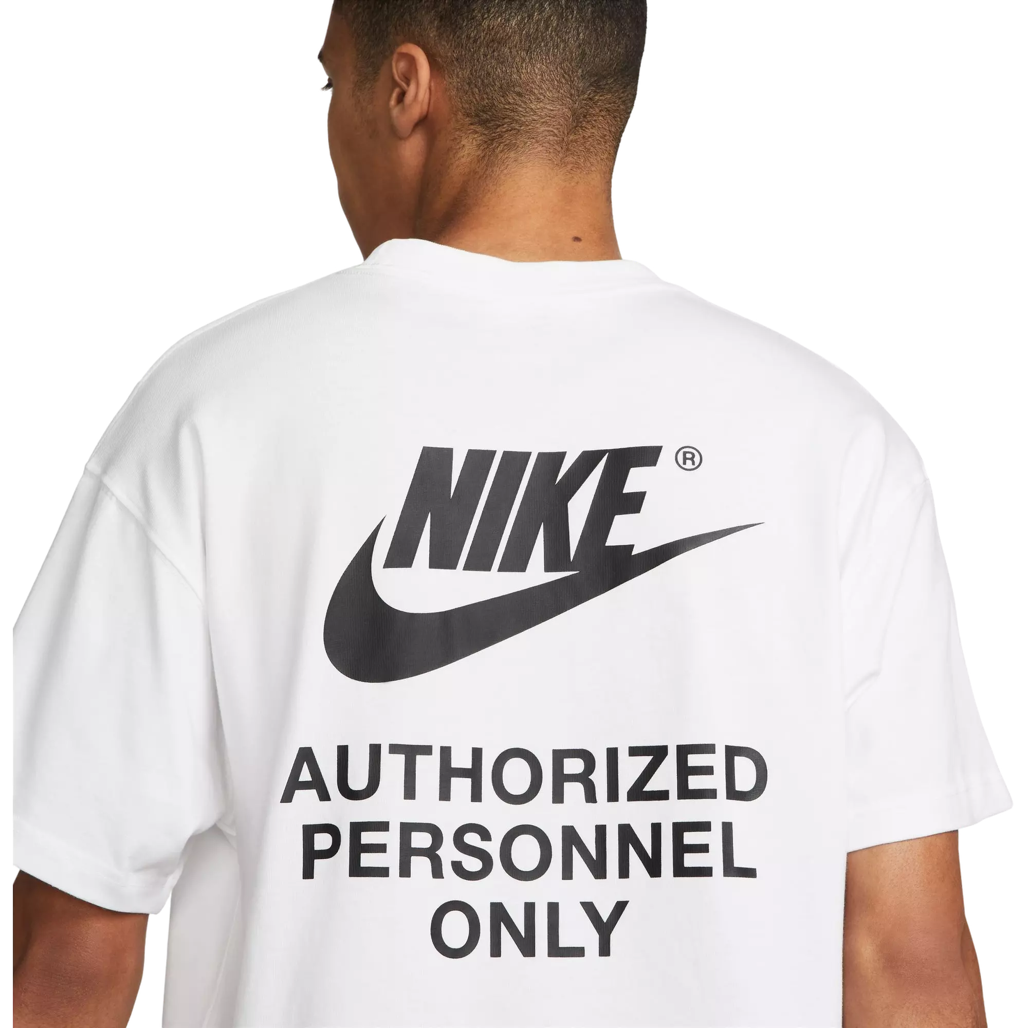 Nike Men's Sportswear Authorized Personnel Tee - White/Black - WHITE/BLACK