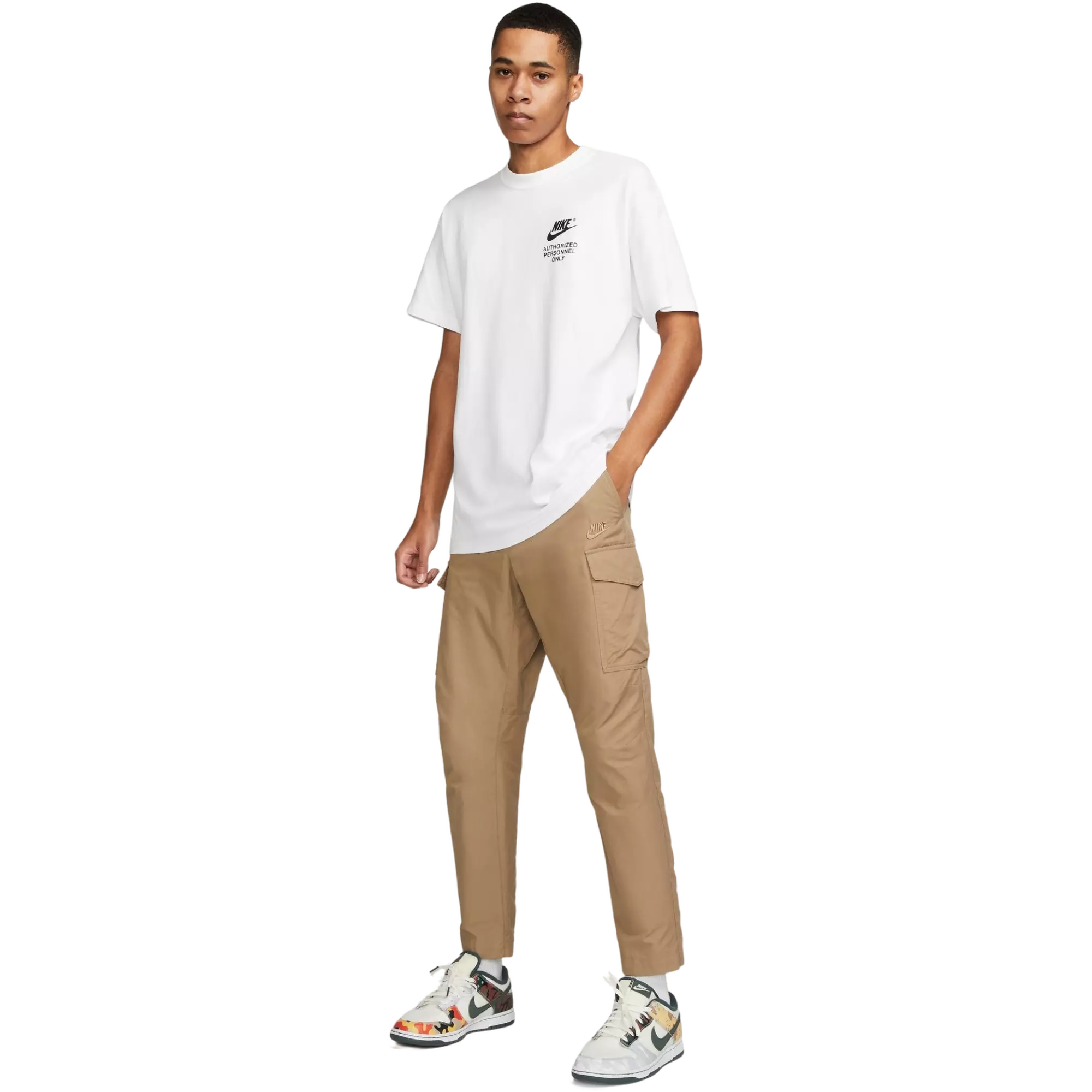 Nike Men's Sportswear Authorized Personnel Tee - White/Black - WHITE/BLACK