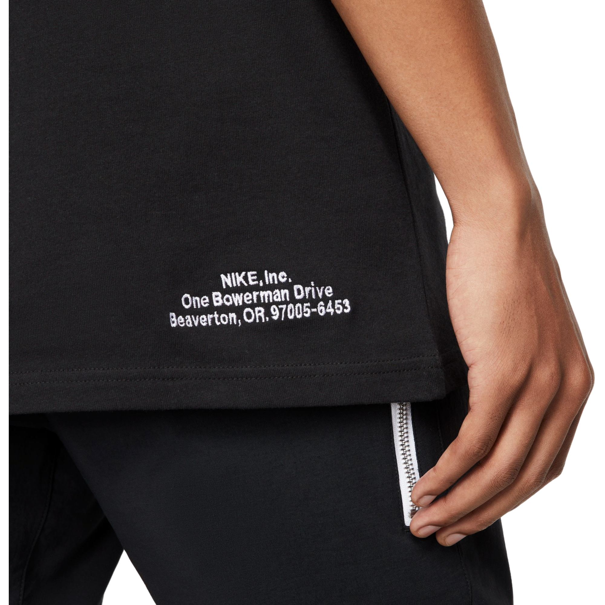 Nike Men's Sportswear Tee-Black/White - BLACK/WHITE Thumbnail View 4