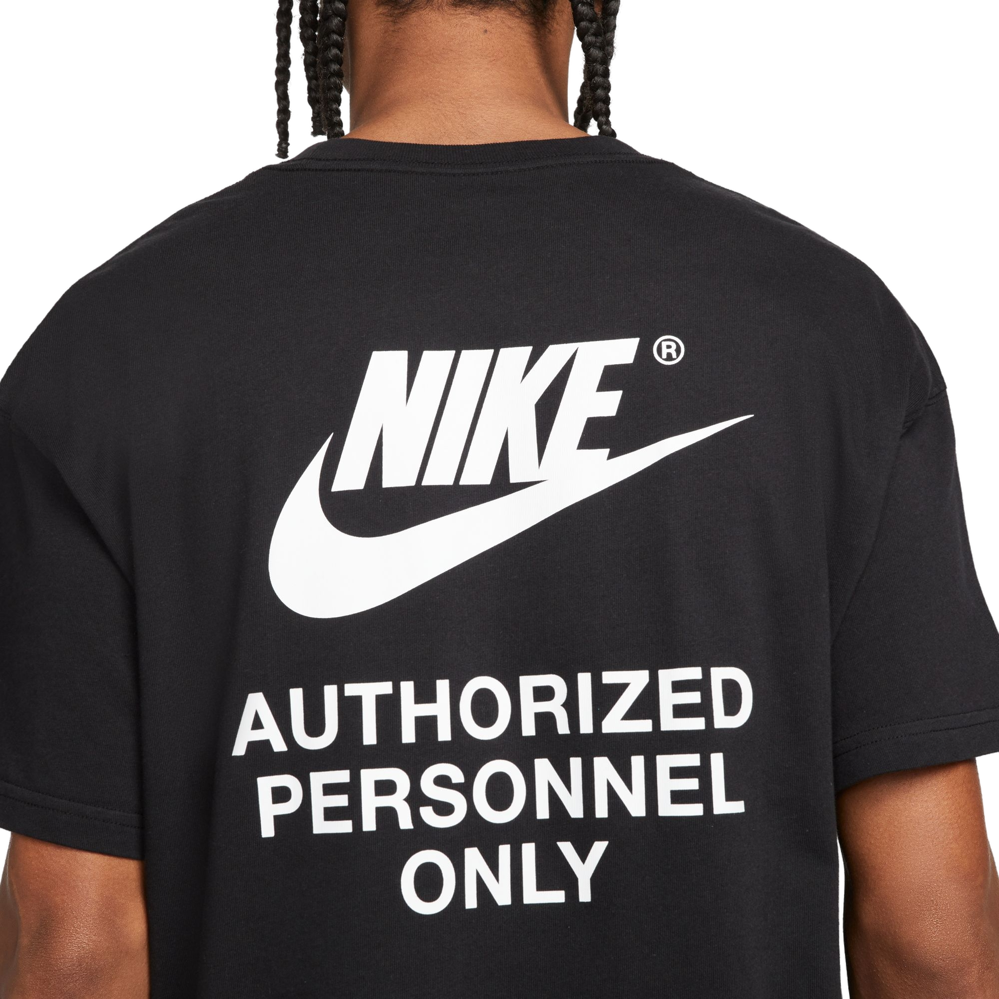 Nike Men's Sportswear Tee-Black/White - BLACK/WHITE Thumbnail View 5