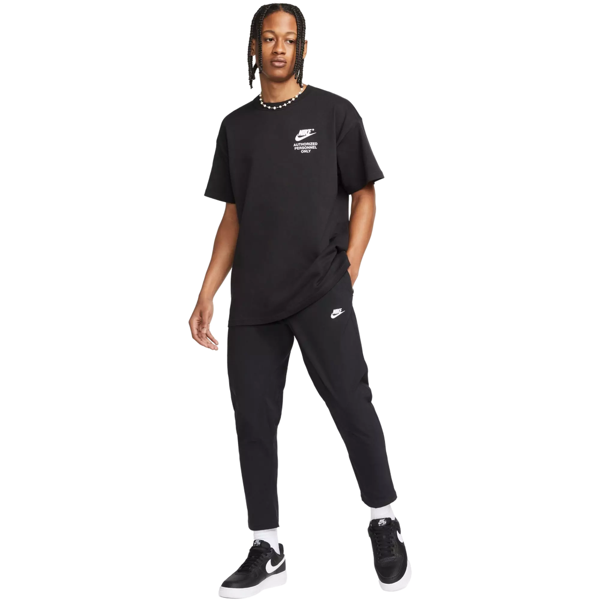 Nike Men's Sportswear Tee - Black/White - BLACK/WHITE