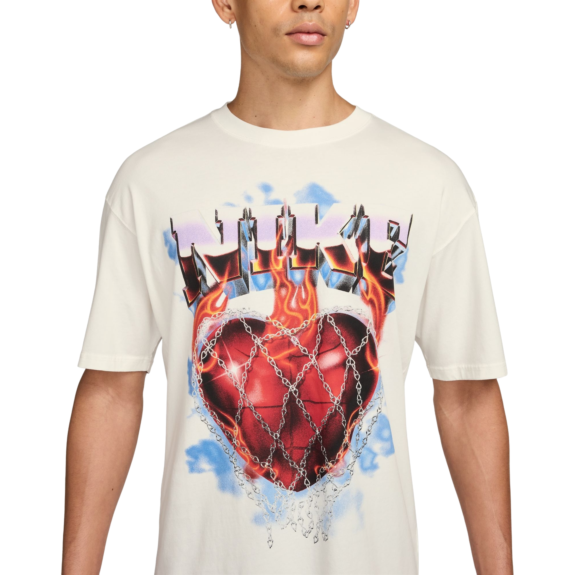 Nike Men's Basketball Tee - Sail - SAIL Thumbnail View 3