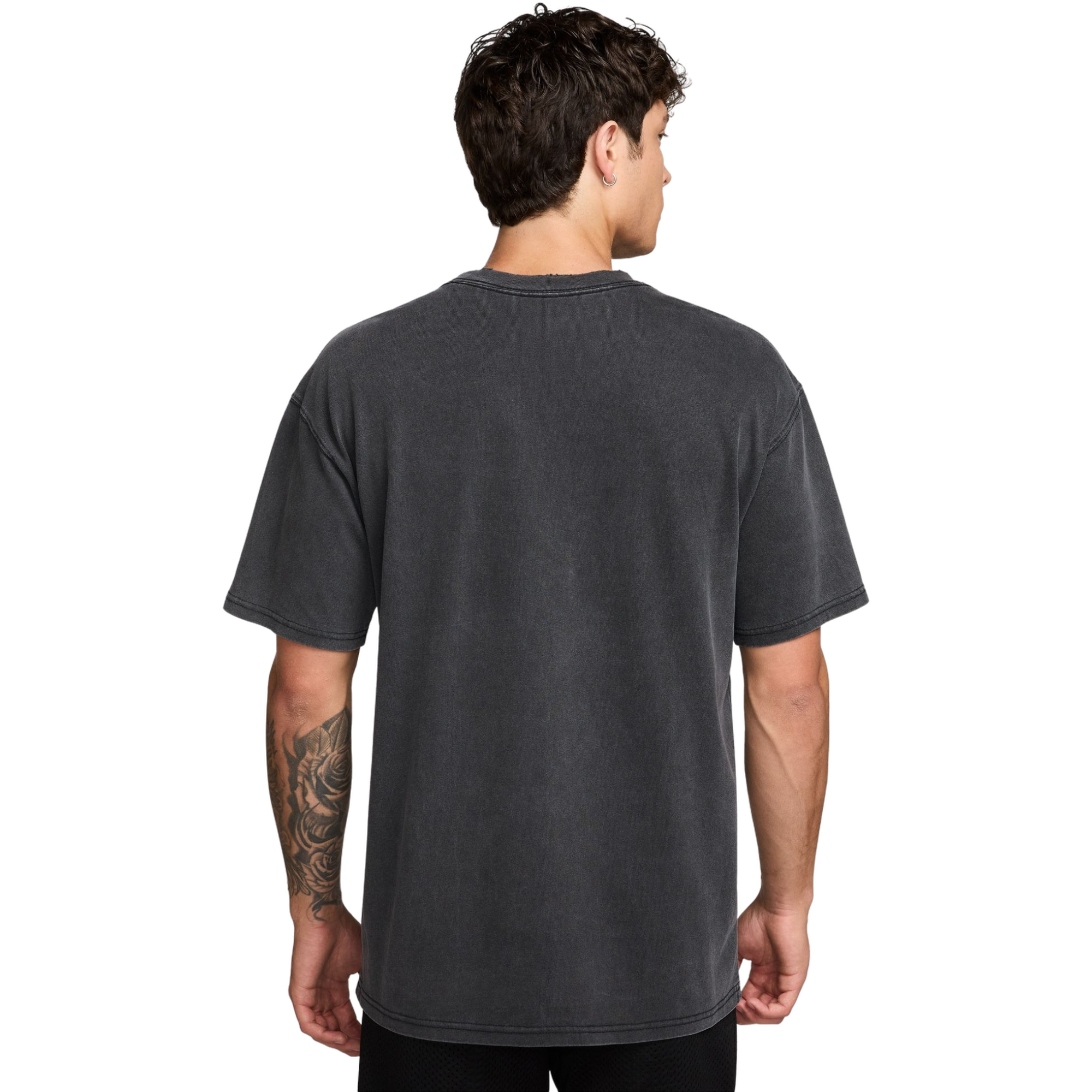 Nike Men's Basketball Tee-Dark Grey - DARK GREY Thumbnail View 2