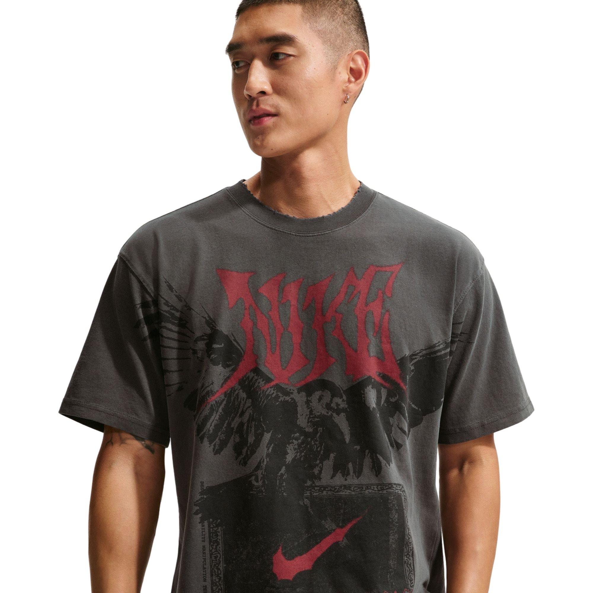 Nike Men's Basketball Tee - Dark Grey - DARK GREY Thumbnail View 3