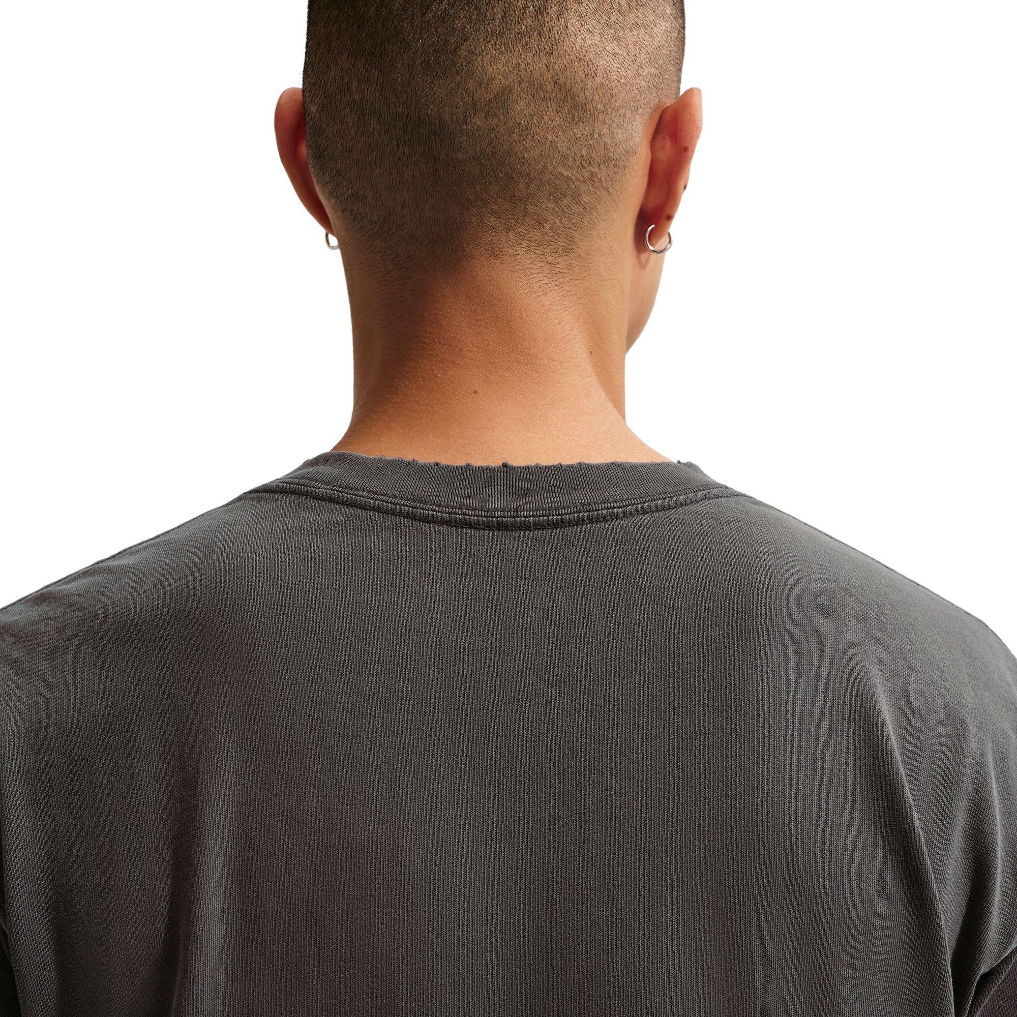 Nike Men's Basketball Tee - Dark Grey - DARK GREY Thumbnail View 4