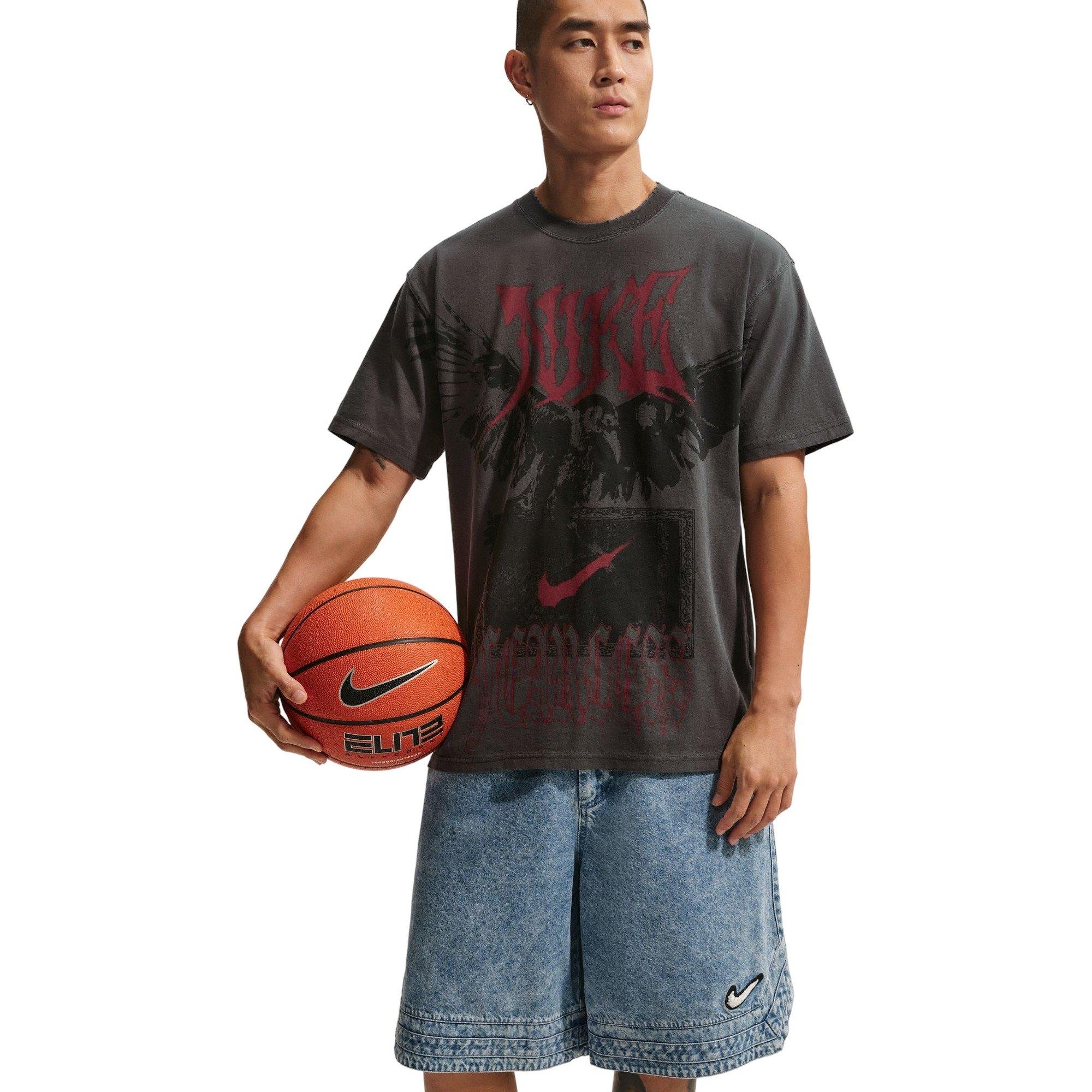 Nike Men's Basketball Tee - Dark Grey - DARK GREY Thumbnail View 5