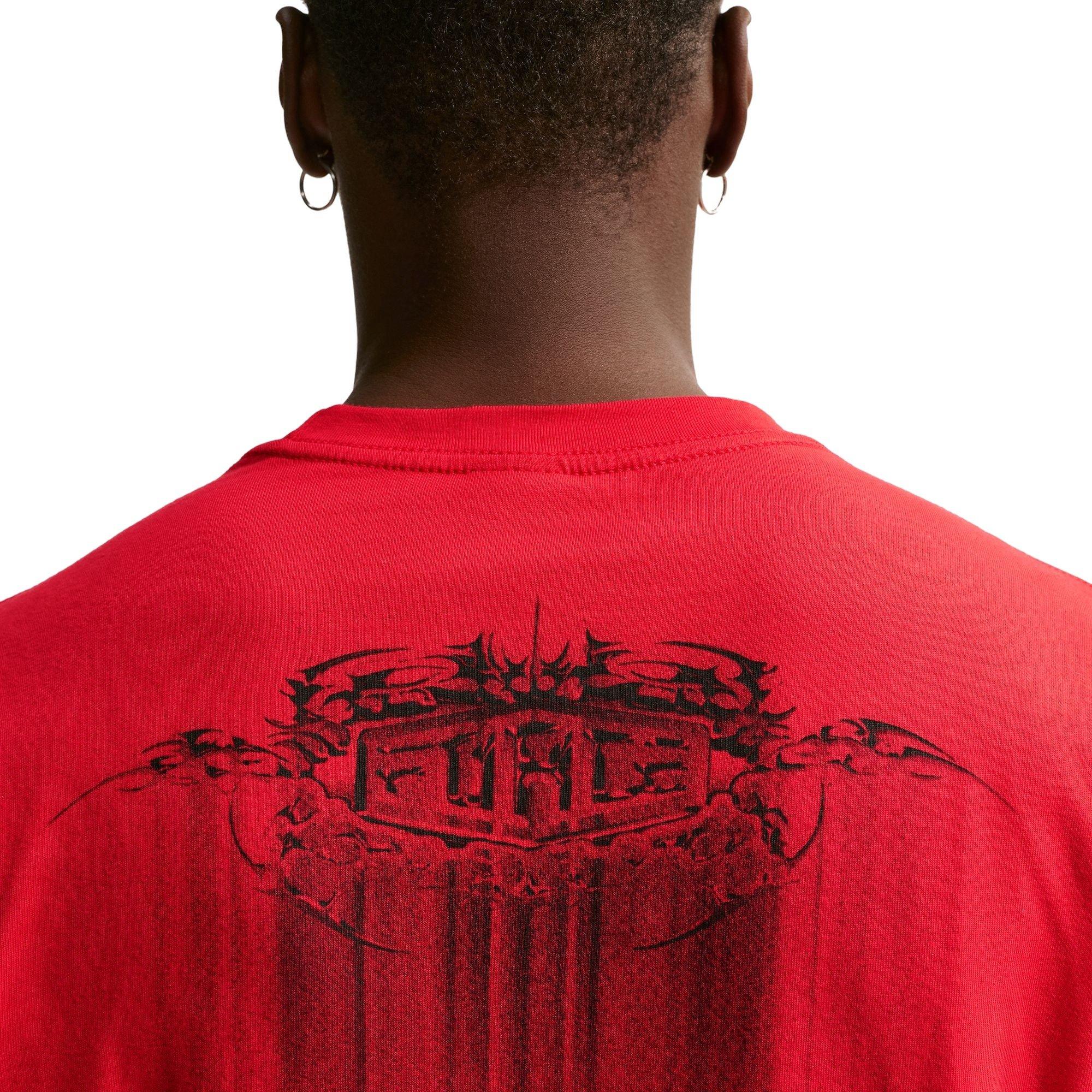 Nike Men's Sportswear Max90 Tee-Red/Black - RED/BLACK Thumbnail View 4