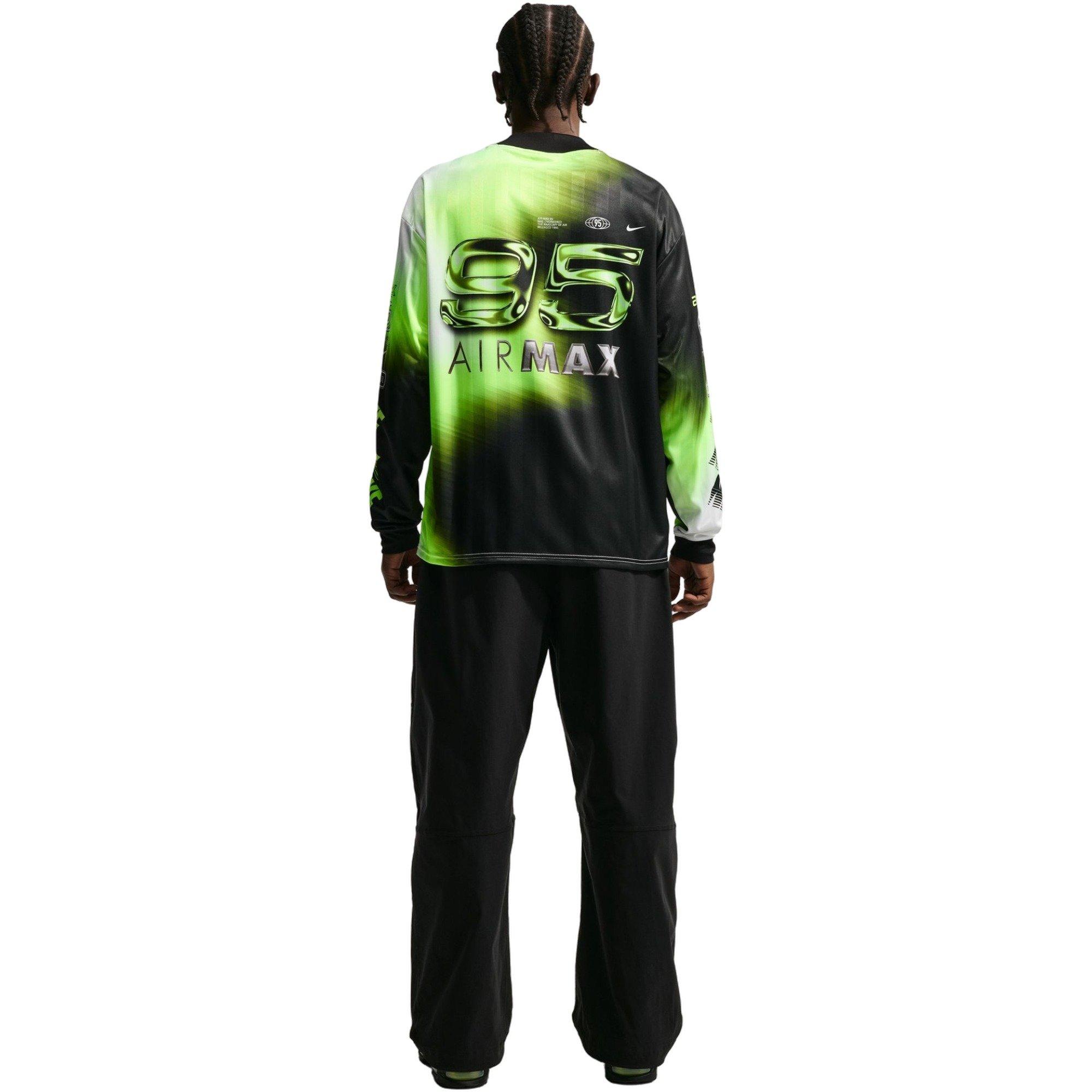 Nike Men's Culture of Football Dri-FIT Long-Sleeve Soccer Jersey - BLACK/GREEN Thumbnail View 2