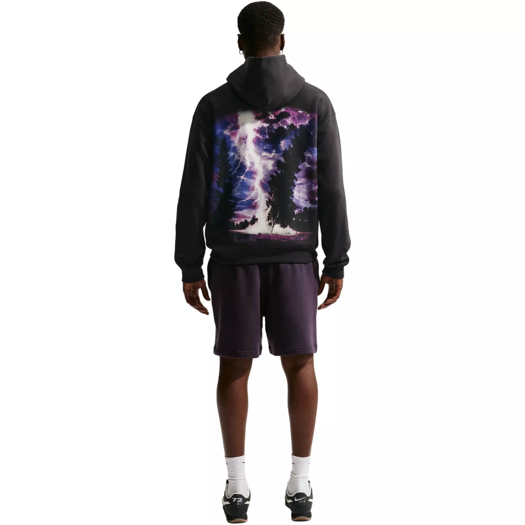 Nike Men's Solo Swoosh Pullover Hoodie - BLACK