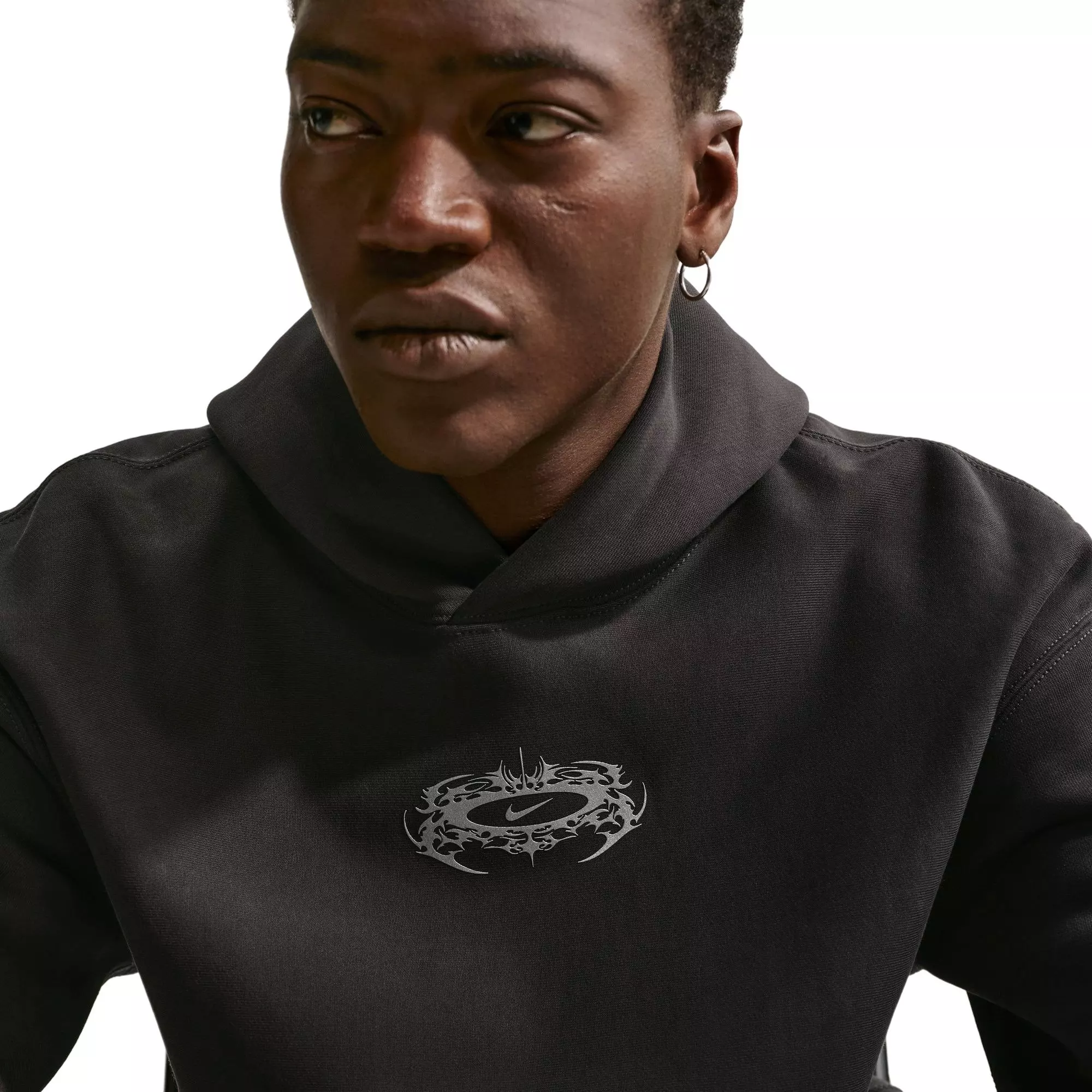 Nike Men's Solo Swoosh Pullover Hoodie - BLACK