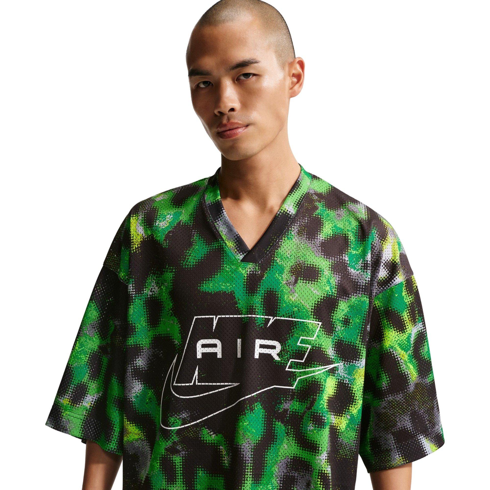 Nike Air Men's Casual Graphic V Neck Jersey - Green