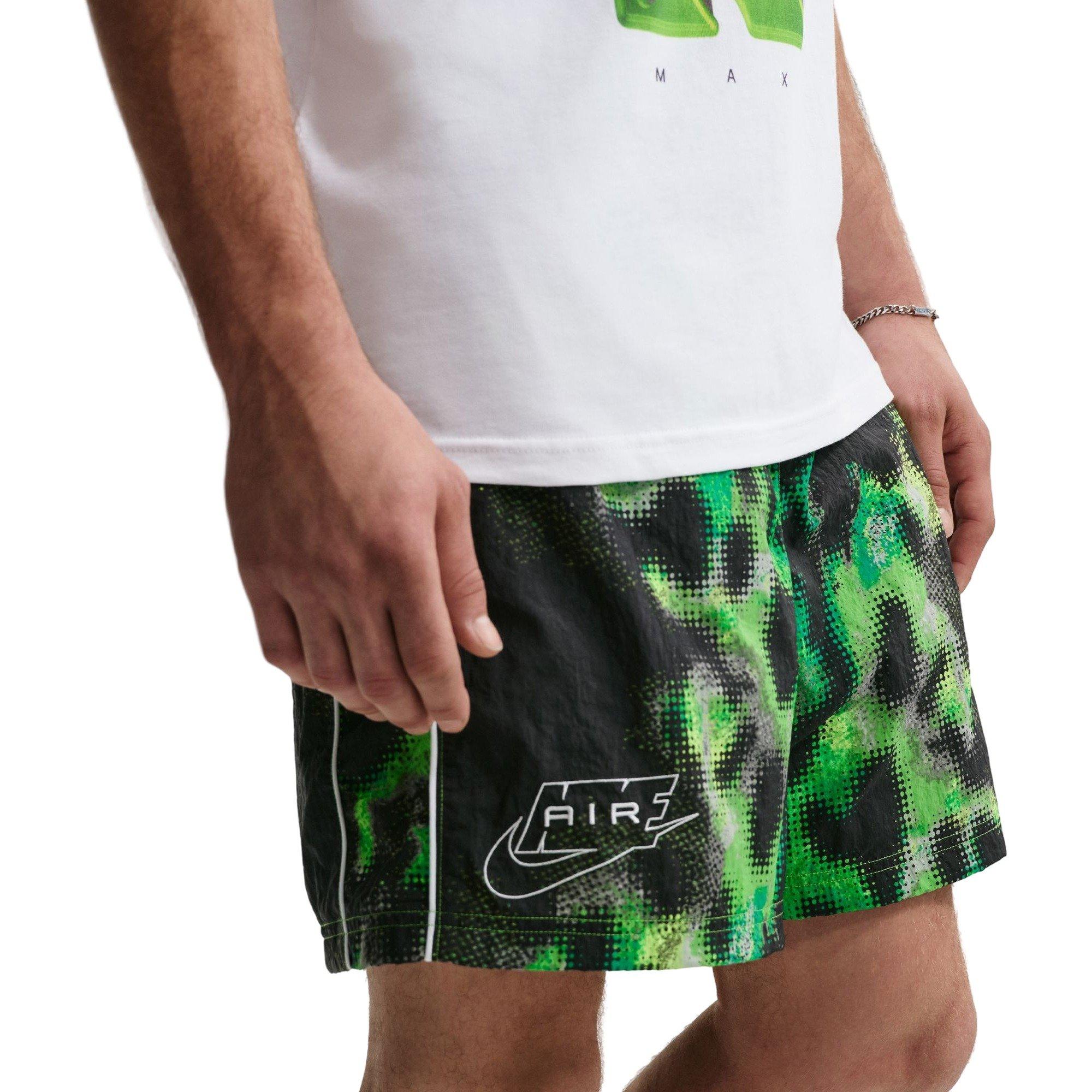 Nike Men's Air Woven Shorts - Green/Black - GREEN/BLACK Thumbnail View 3