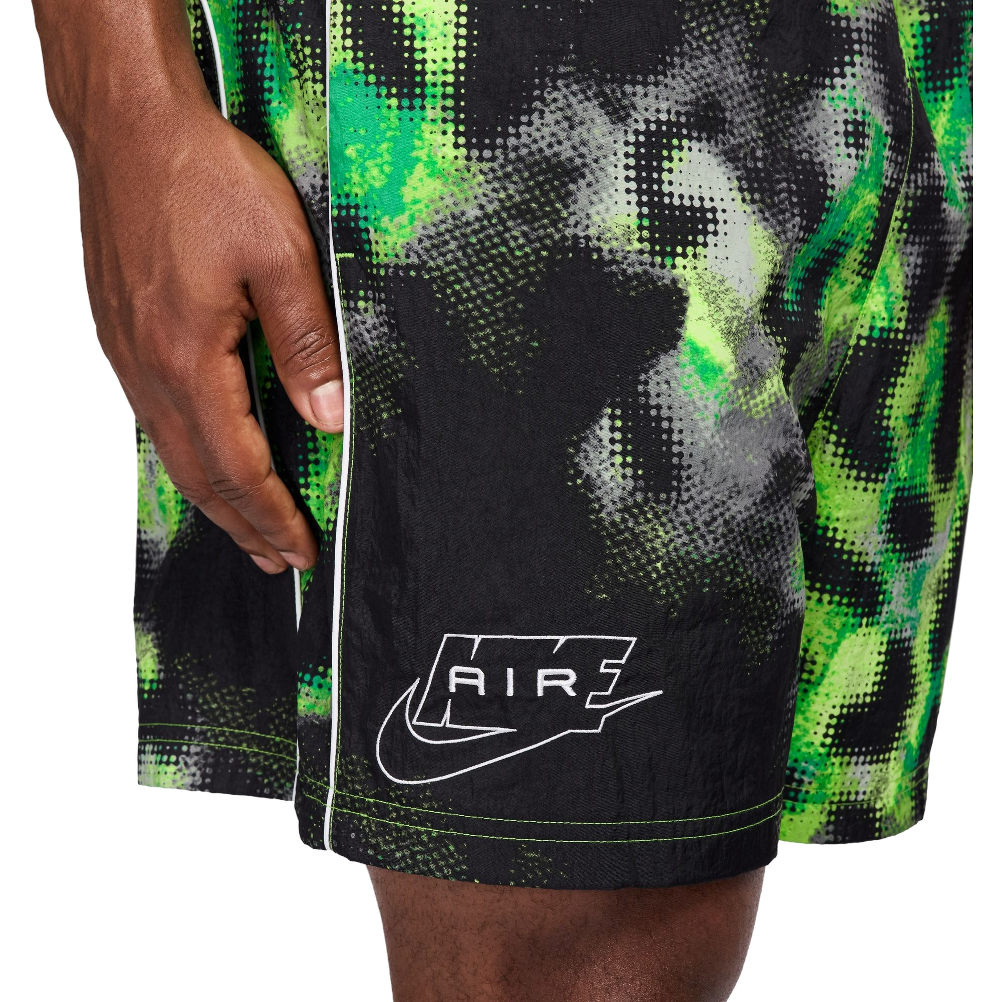 Nike Men's Air Woven Shorts-Green/Black - GREEN/BLACK Thumbnail View 3