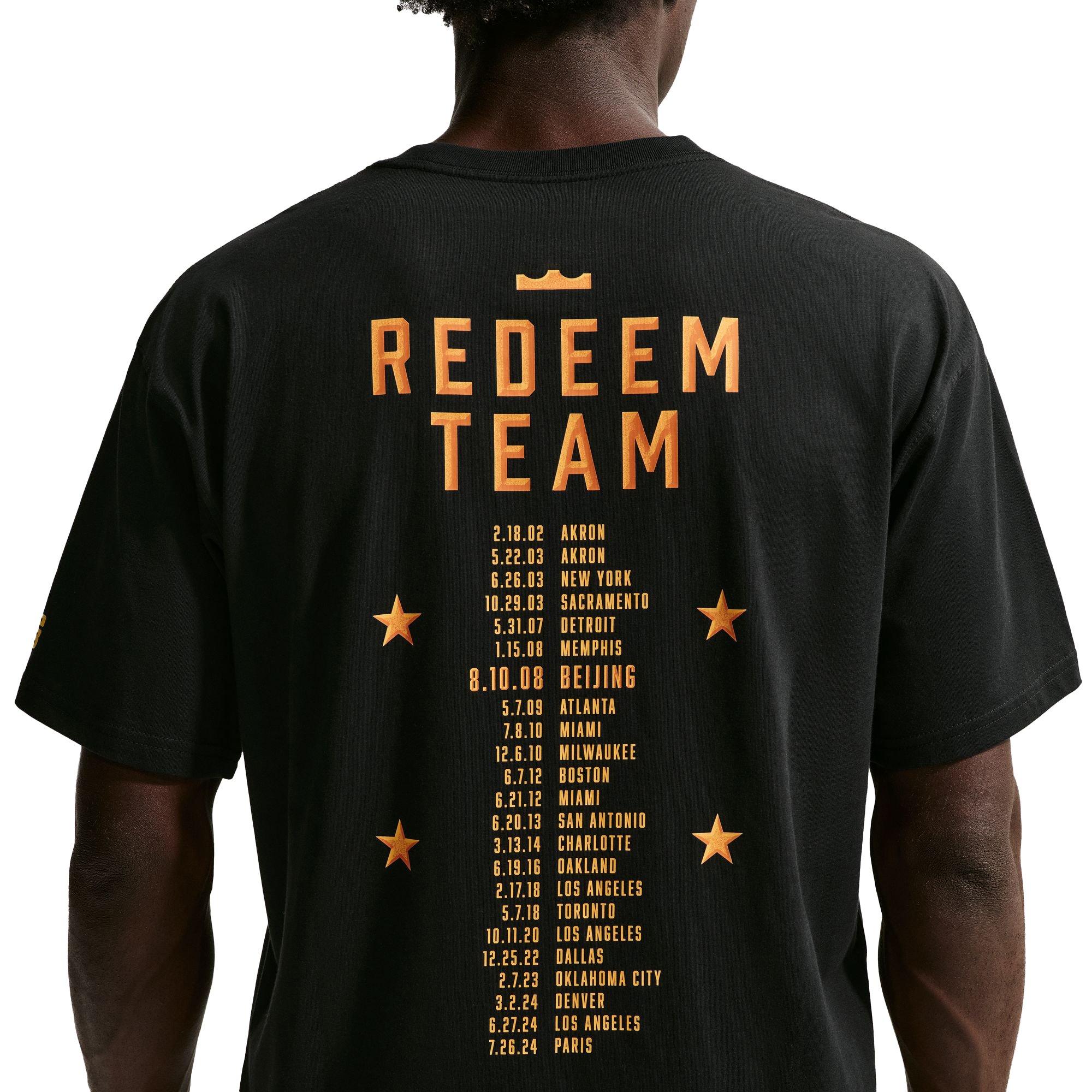 Nike LeBron "Out For Redemption" Men's Basketball Tee - BLACK Thumbnail View 2