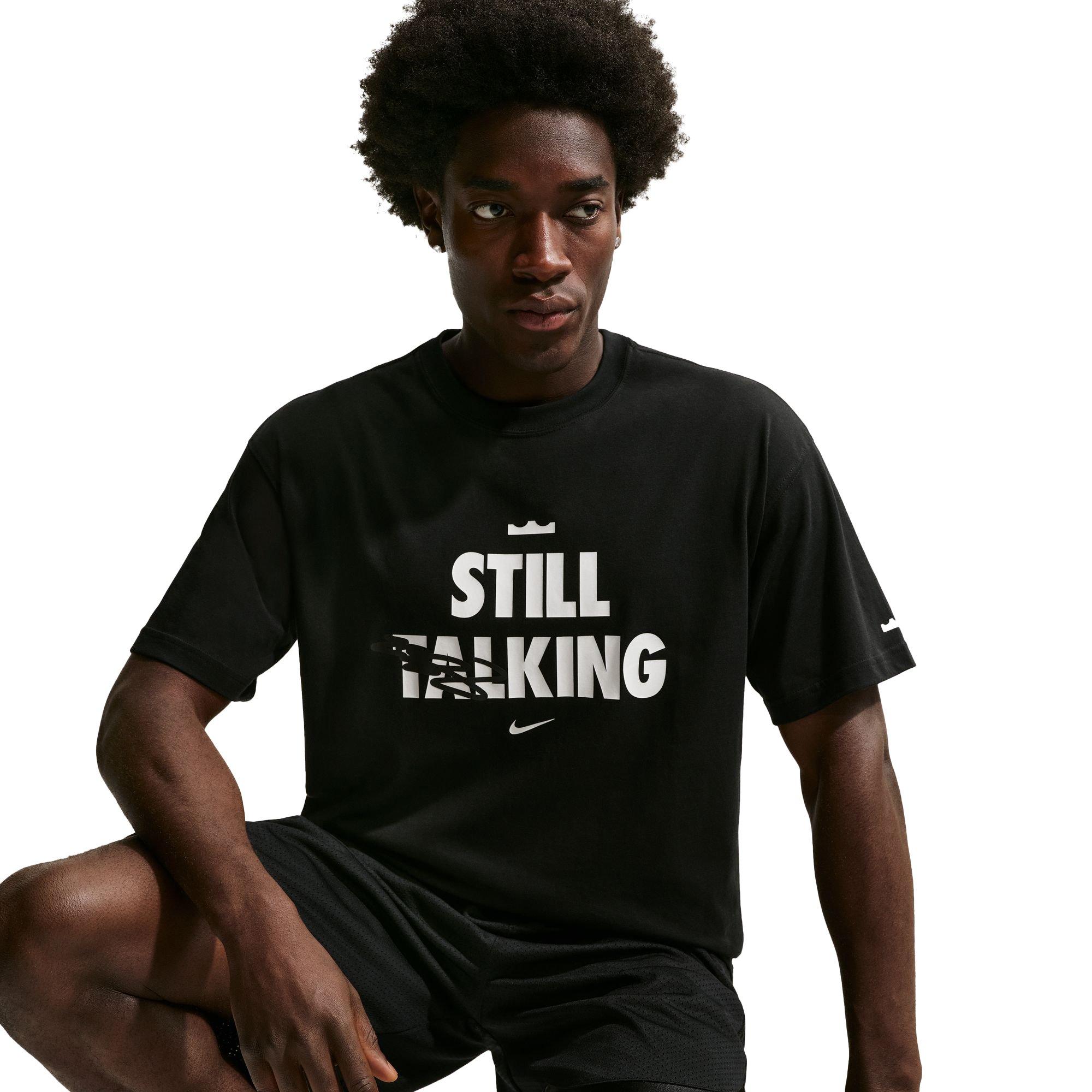 Nike LeBron "Shut Up and Dribble" Men's Basketball T-Shirt - BLACK Thumbnail View 3