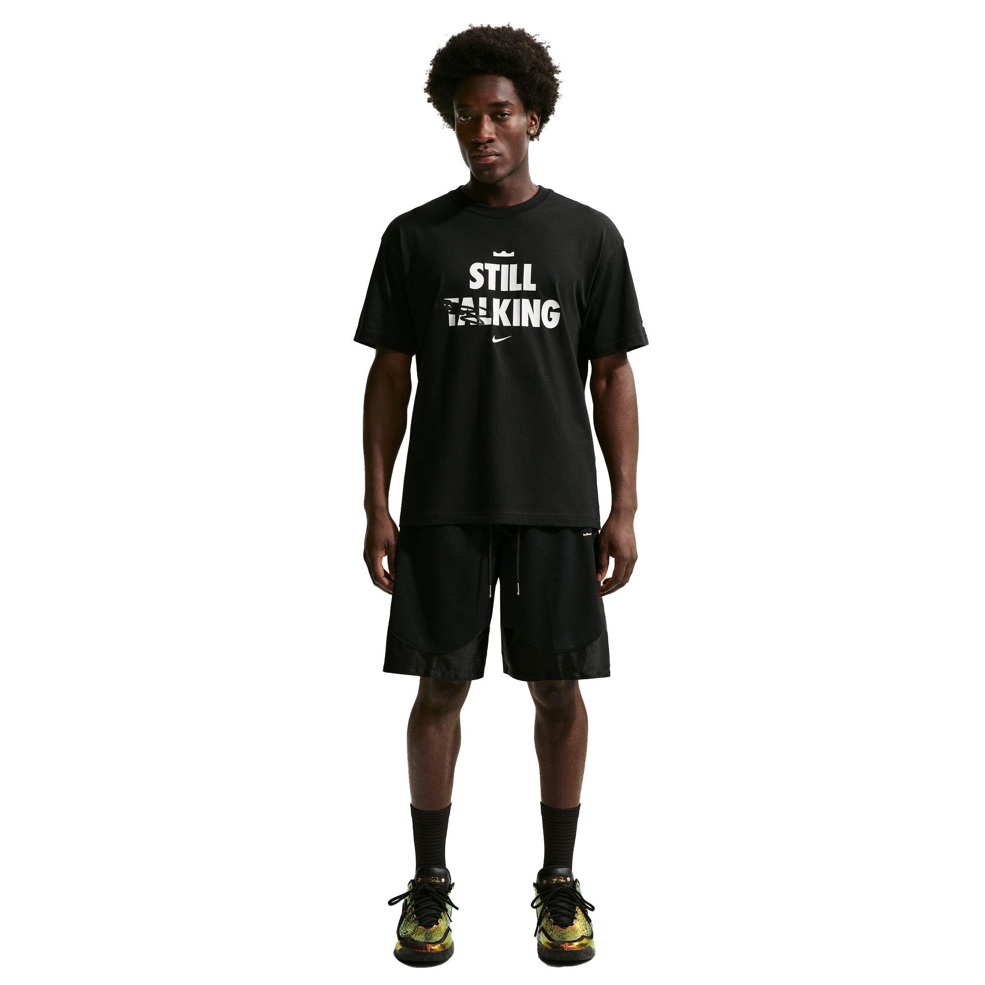 Nike LeBron "Shut Up and Dribble" Men's Basketball T-Shirt - BLACK Thumbnail View 4