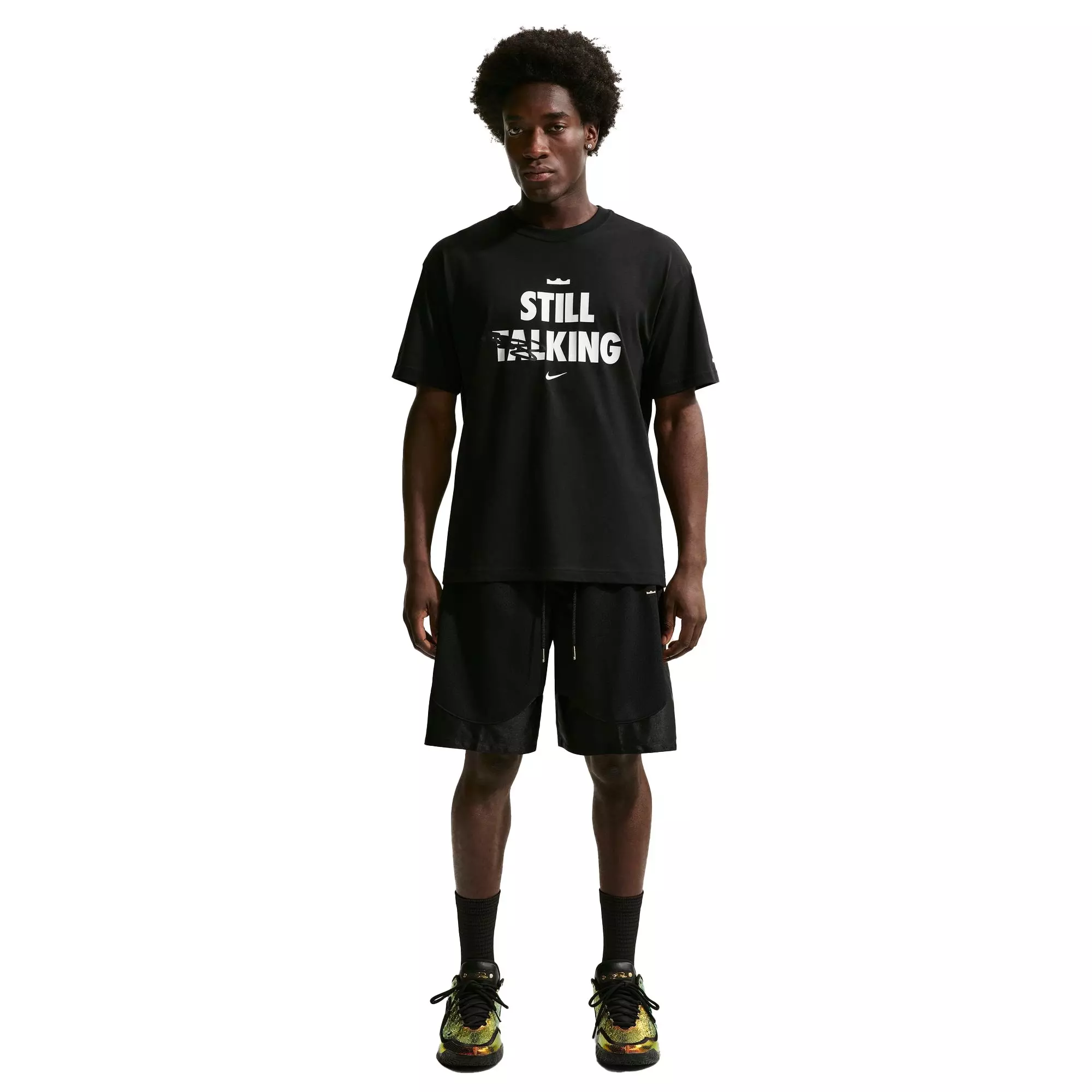 Nike LeBron "Shut Up and Dribble" Men's Basketball T-Shirt - BLACK