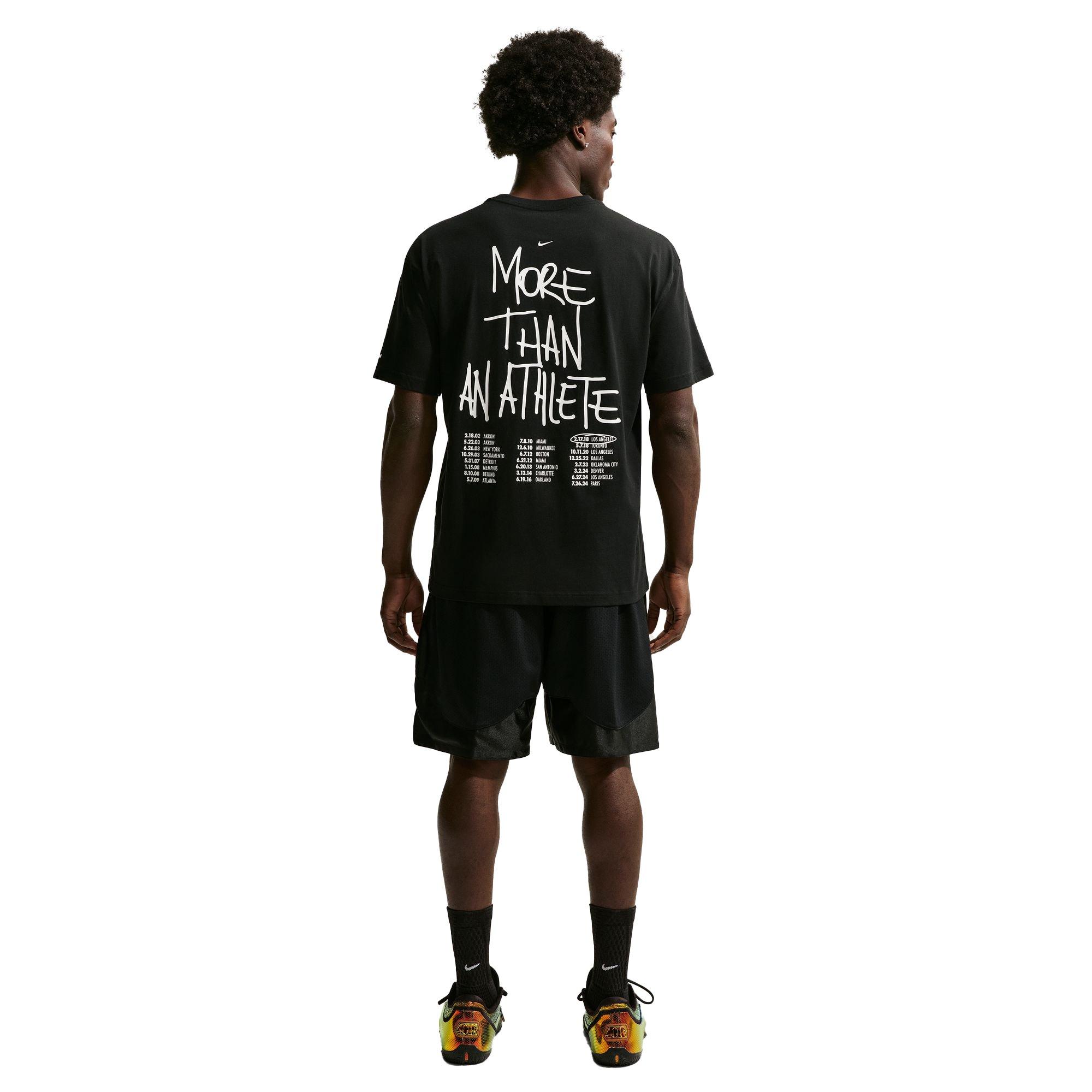Nike LeBron "Shut Up and Dribble" Men's Basketball T-Shirt - BLACK Thumbnail View 5