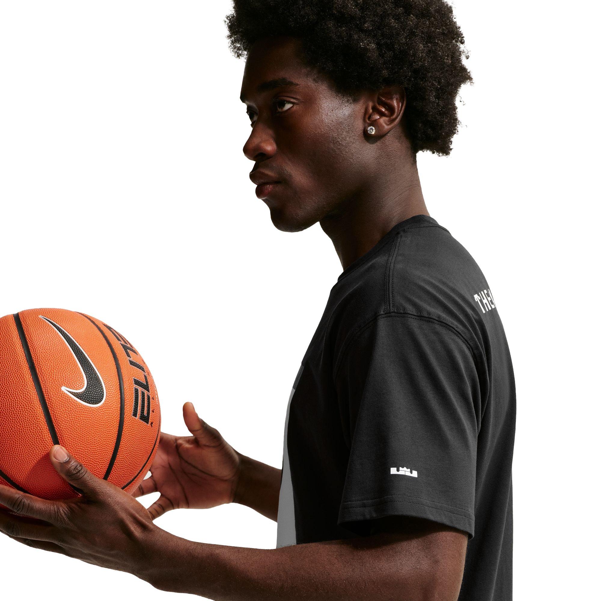 Nike LeBron "Masked Menace" Men's Basketball T-Shirt - BLACK Thumbnail View 3