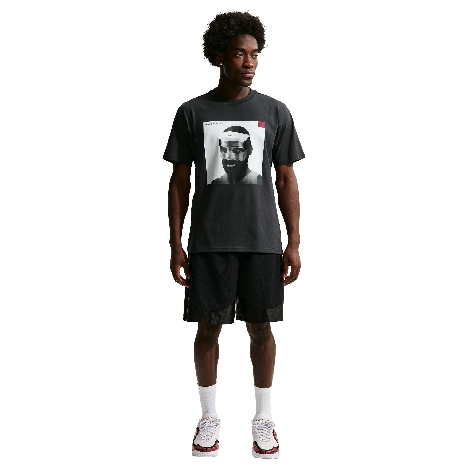 Nike LeBron "Masked Menace" Men's Basketball T-Shirt - BLACK Thumbnail View 4