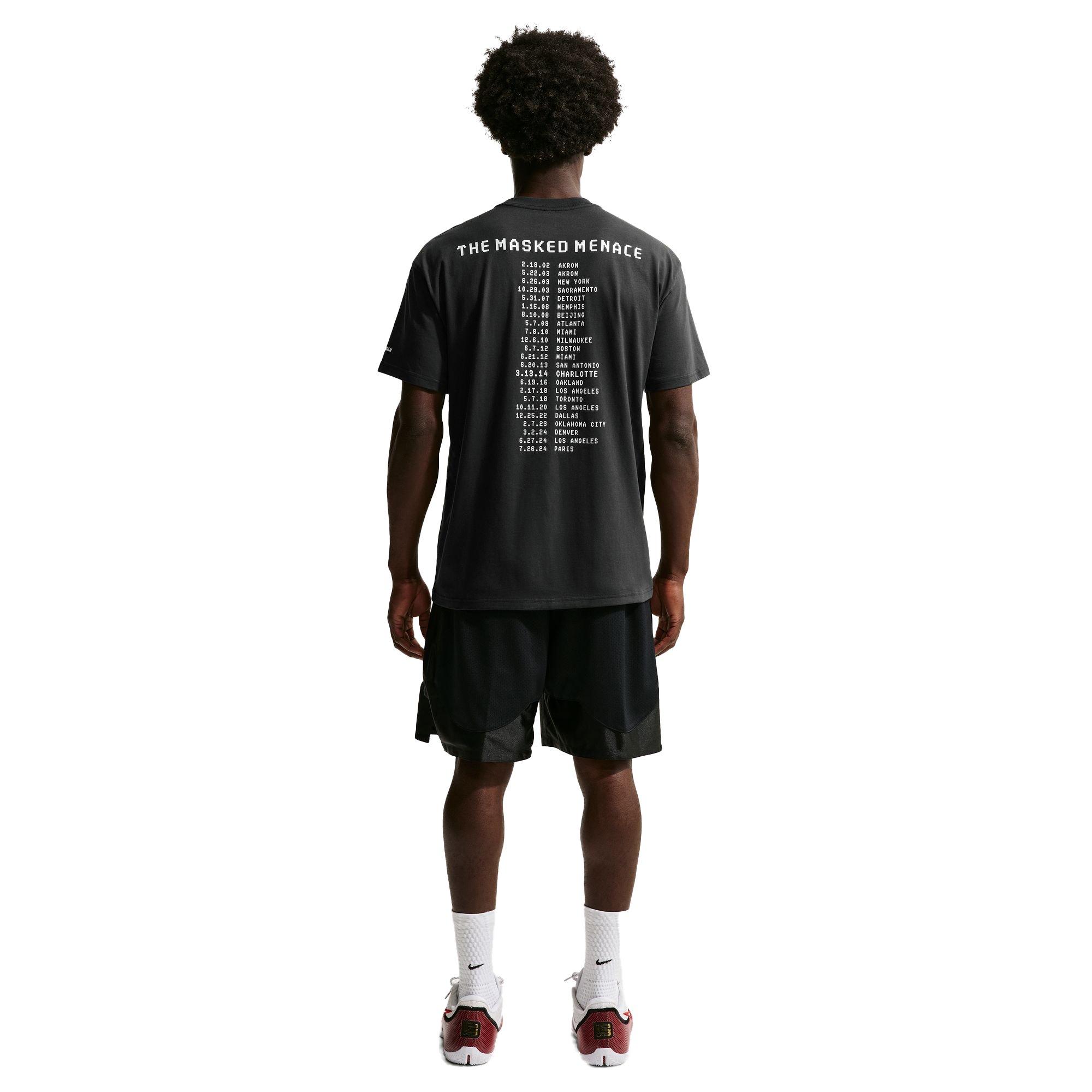 Nike LeBron "Masked Menace" Men's Basketball T-Shirt - BLACK Thumbnail View 5