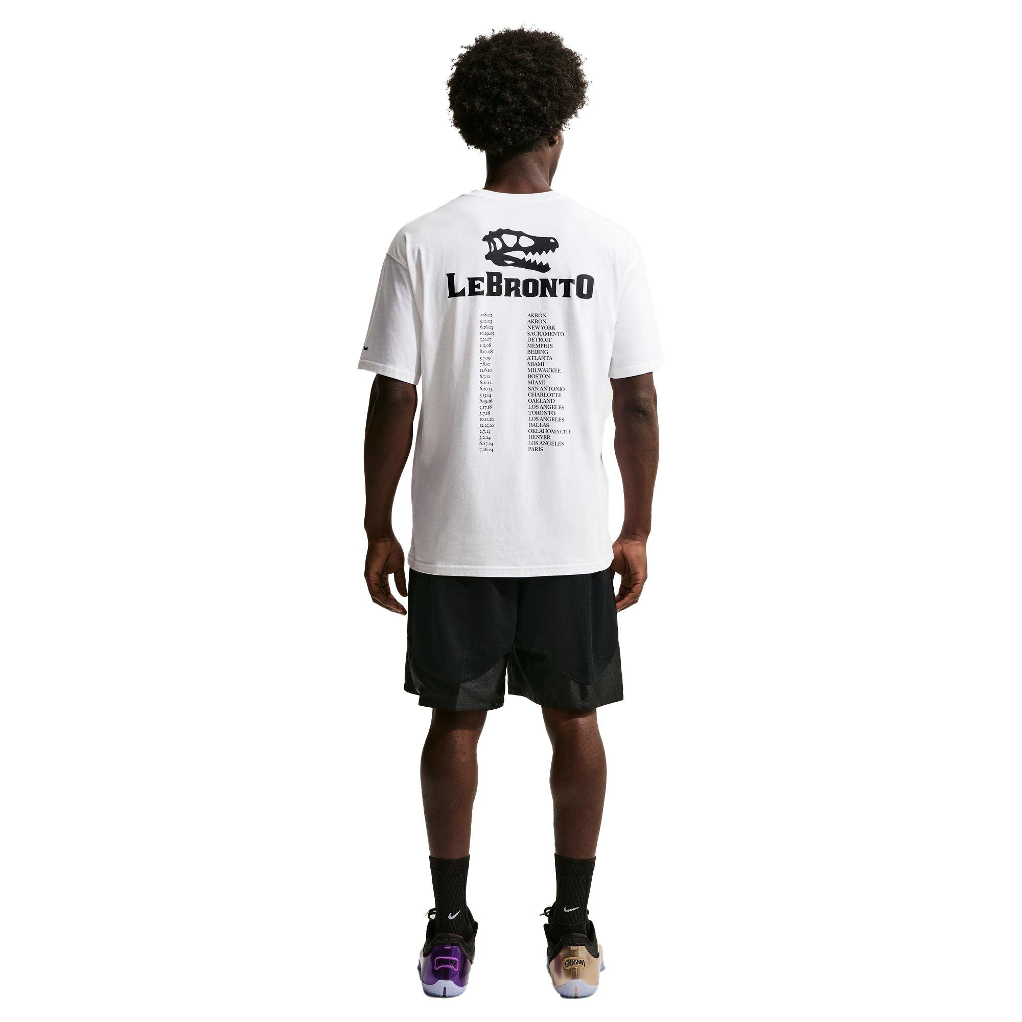 Nike LeBron "LeBronto" Men's Basketball T-Shirt - WHITE Thumbnail View 5