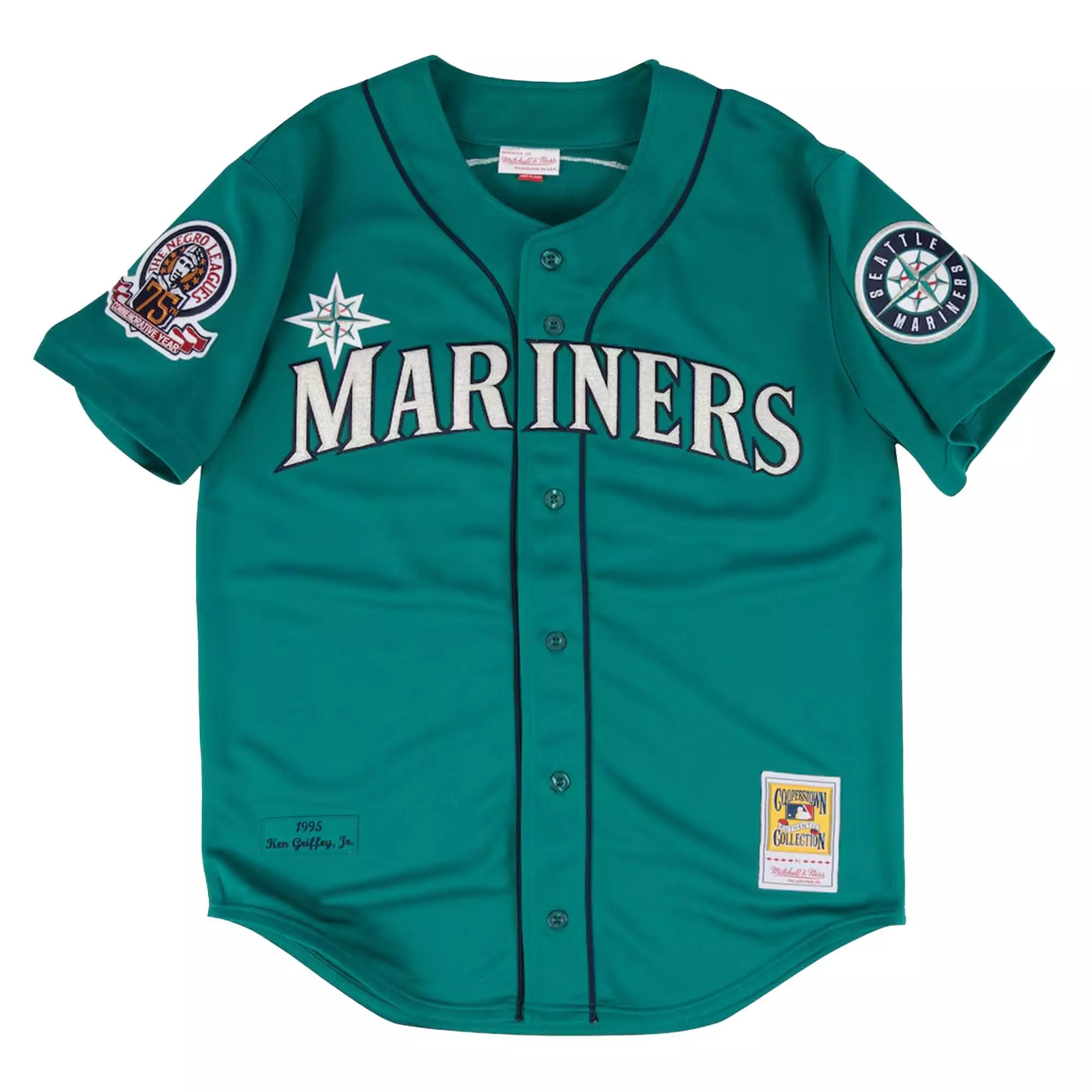 Mitchell &amp; Ness Ken Griffey Jr. Seattle Mariners 1995 Jersey-Green - GREEN