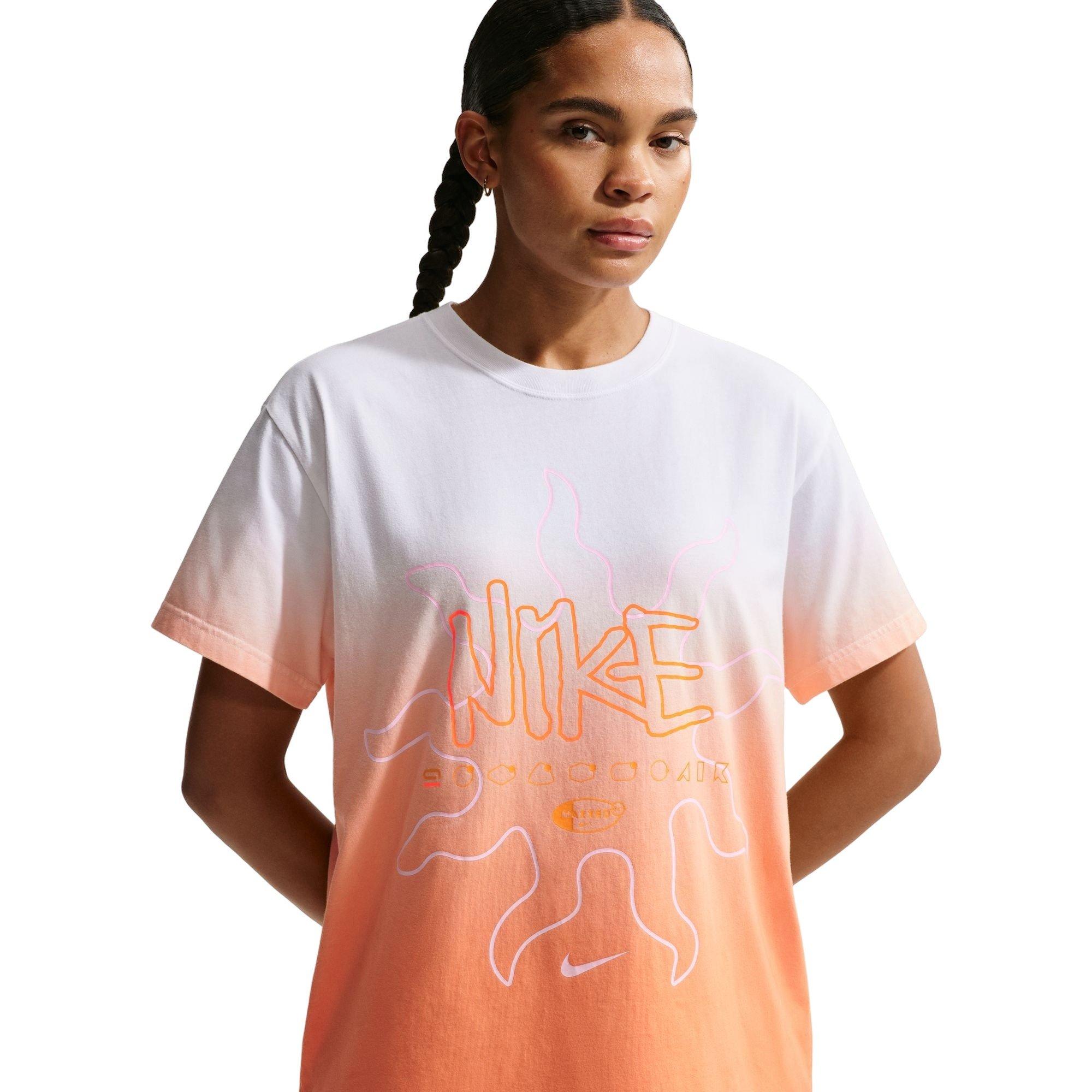 Nike Women's Sportswear Crew-Neck Tee-Orange - ORANGE Thumbnail View 3