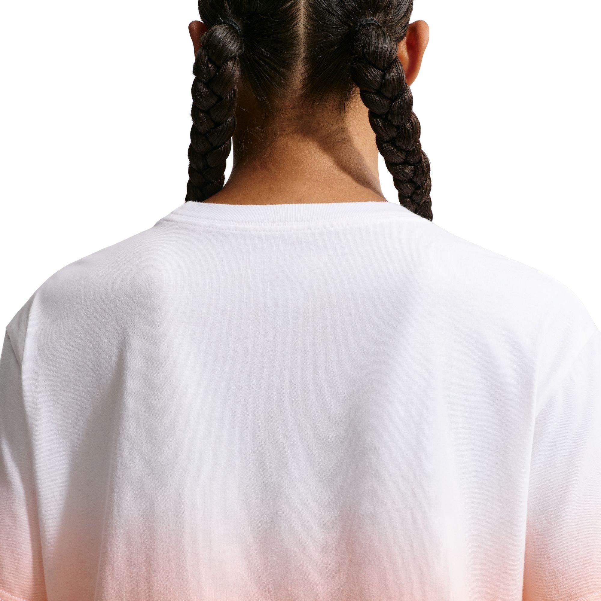 Nike Women's Sportswear Crew-Neck Tee - Orange - ORANGE Thumbnail View 4