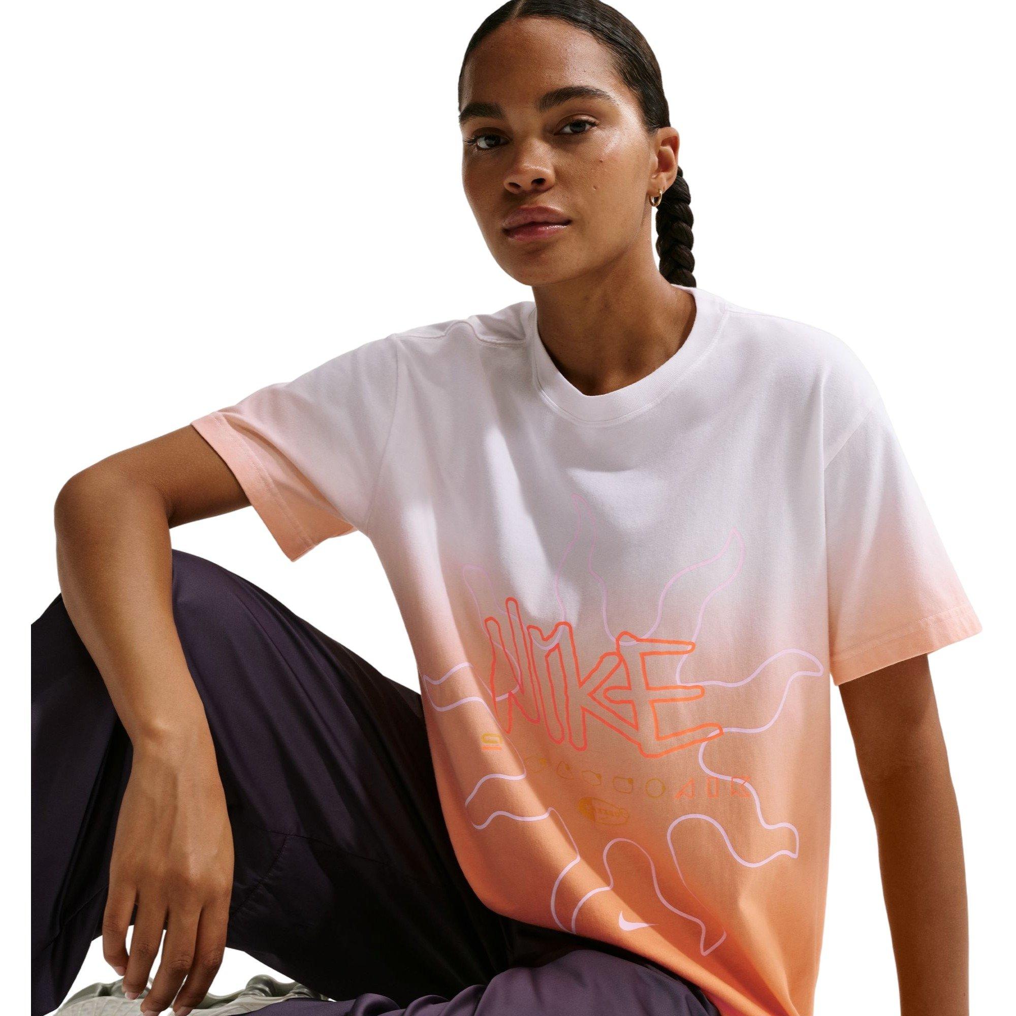 Nike Women's Sportswear Crew-Neck Tee-Orange - ORANGE Thumbnail View 5