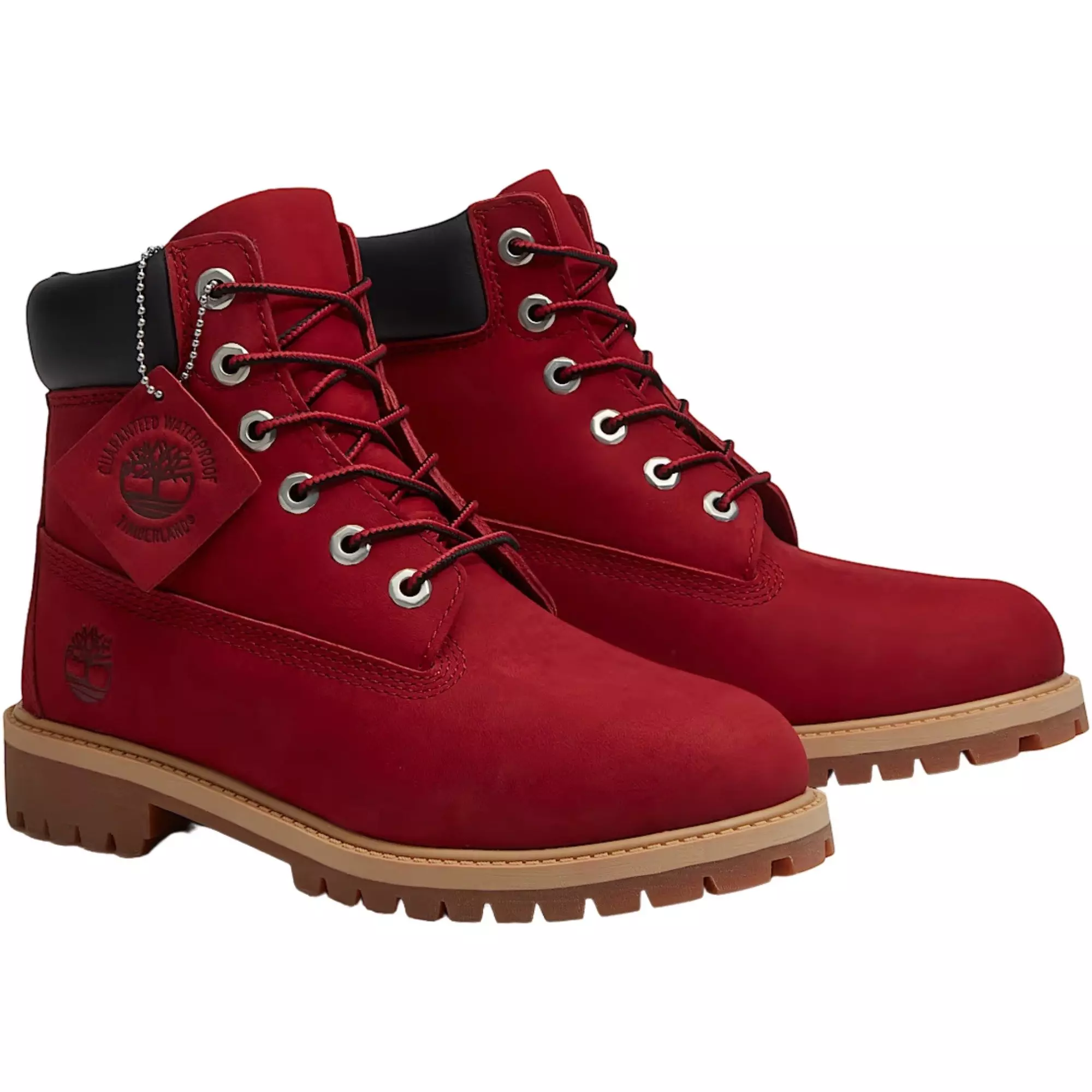 Timberland Premium 6-Inch Waterproof "Red" Grade School Boys' Boot - RED