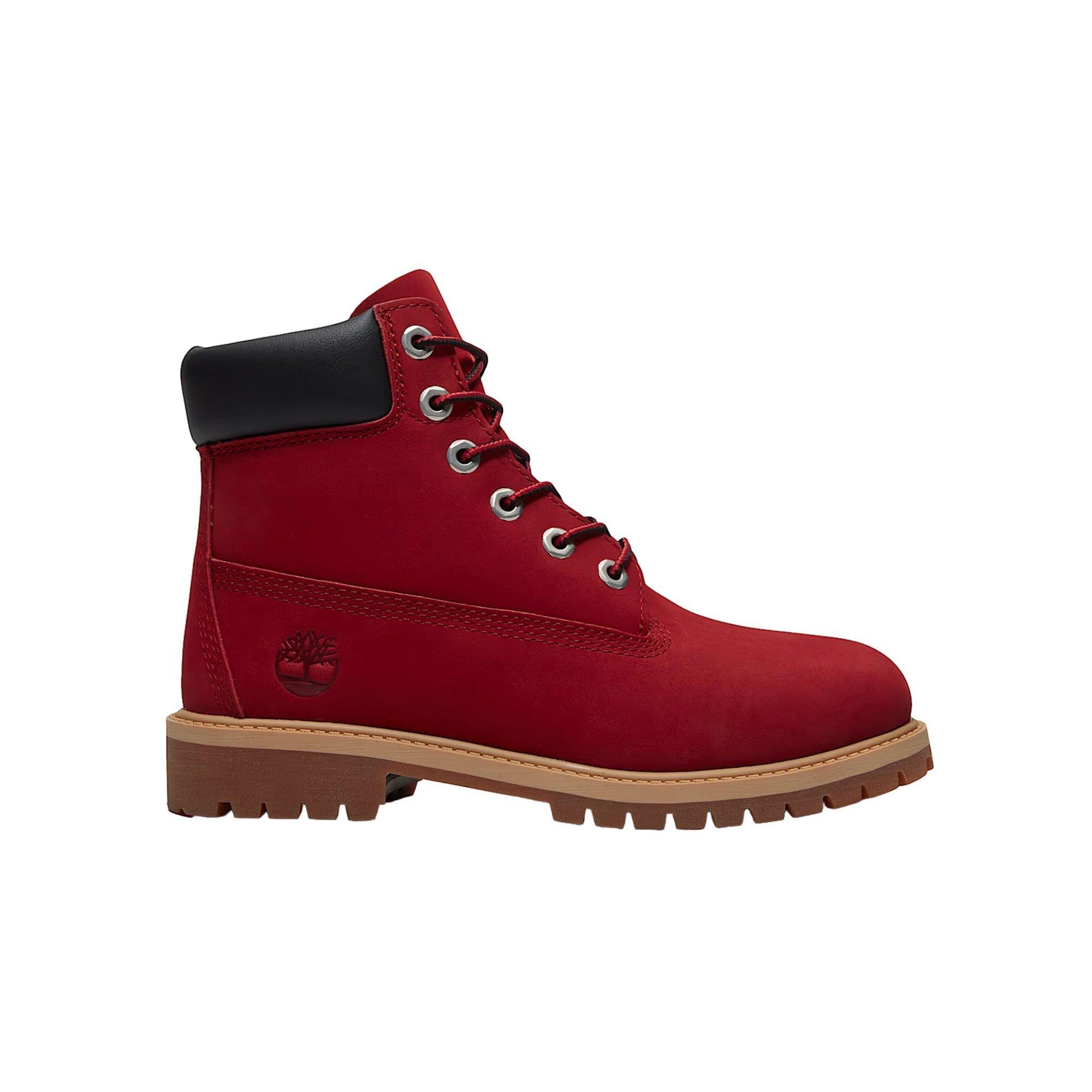 Timberland Premium 6-Inch Waterproof "Red" Grade School Boys' Boot - RED Thumbnail View 1